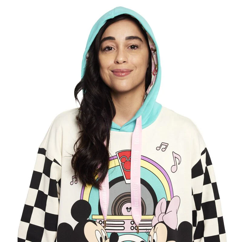 Loungefly x Disney Mickey and Minnie Date Night Diner Unisex Hoodie - Image 7