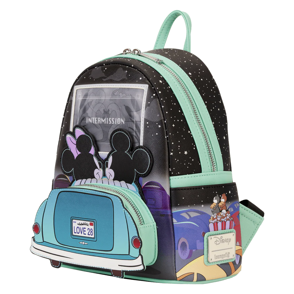 Loungefly X Disney Mickey And Minnie Date Night Drive-In Mini Backpack - Image 4