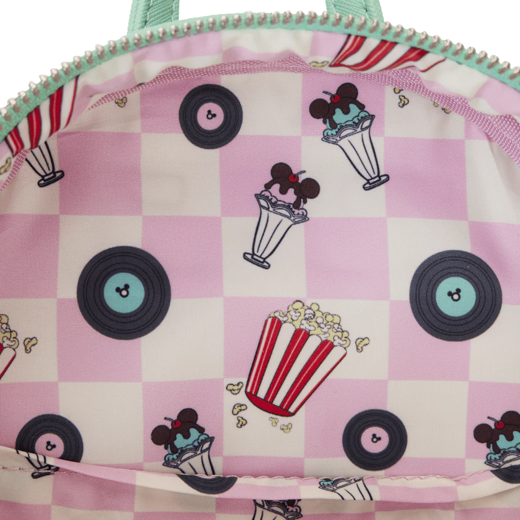 Loungefly X Disney Mickey And Minnie Date Night Drive-In Mini Backpack - Image 9