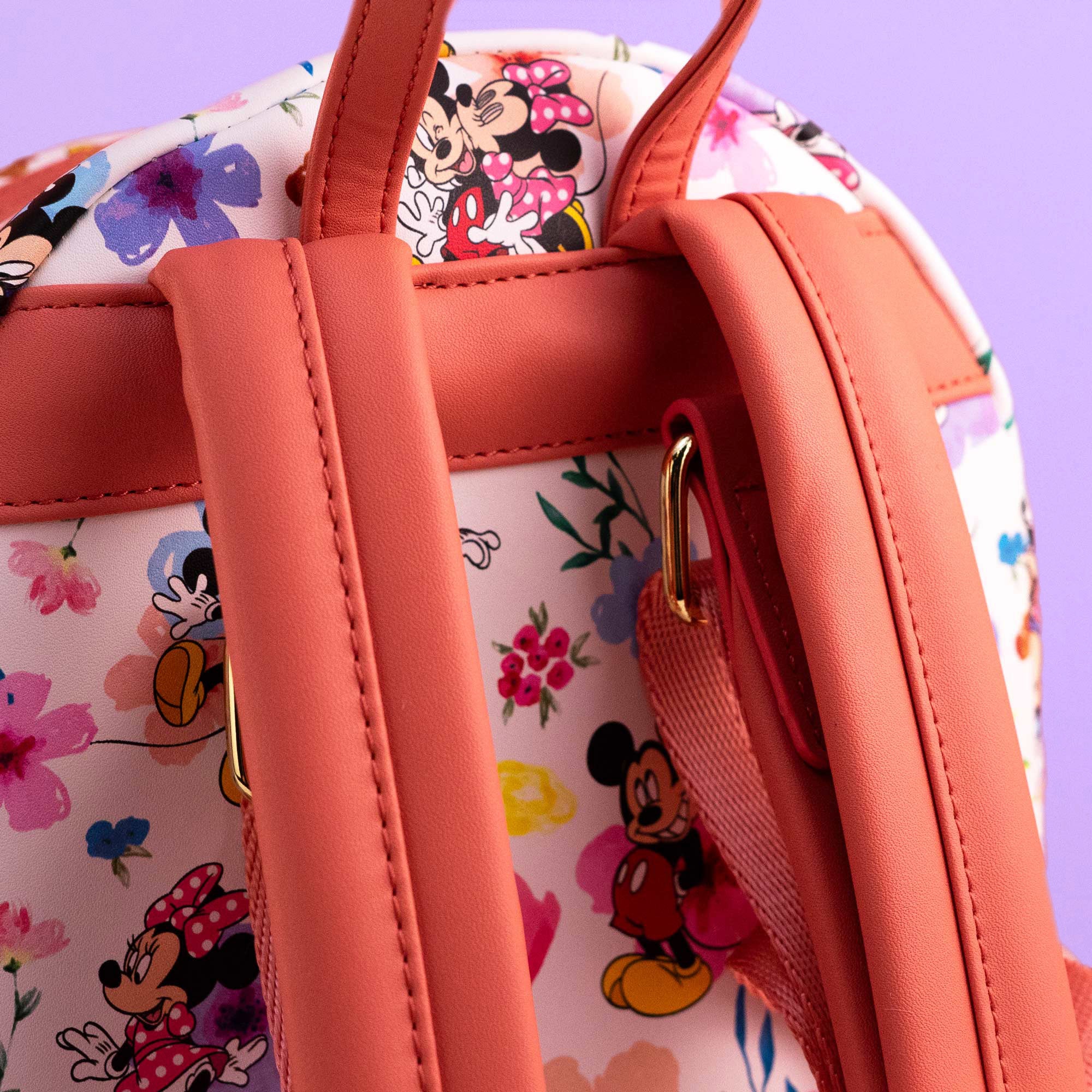 Loungefly x Disney Mickey and Minnie Floral Print Mini Backpack - Image 4
