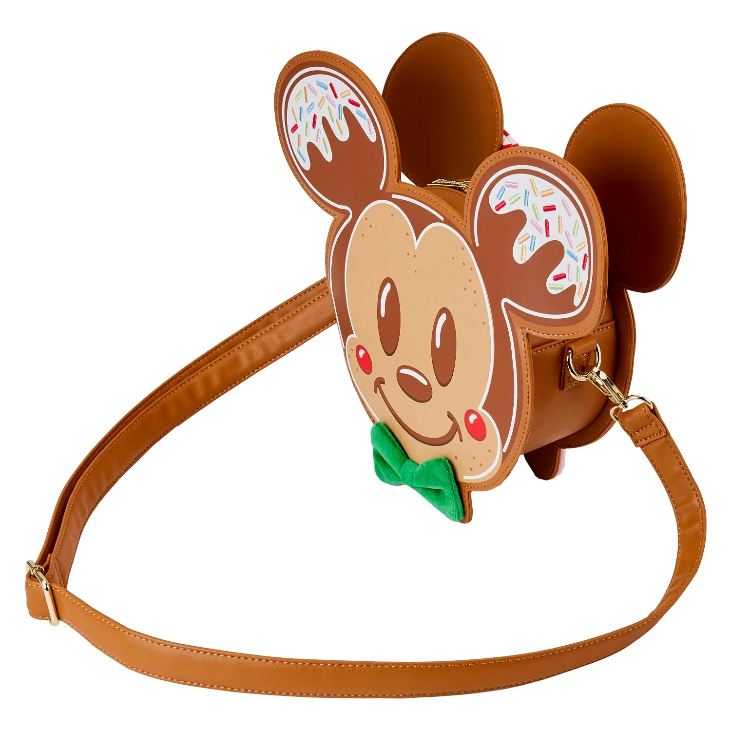 Loungefly x Disney Mickey and Minnie Gingerbread Cookie Figural Crossbody Bag - Image 4