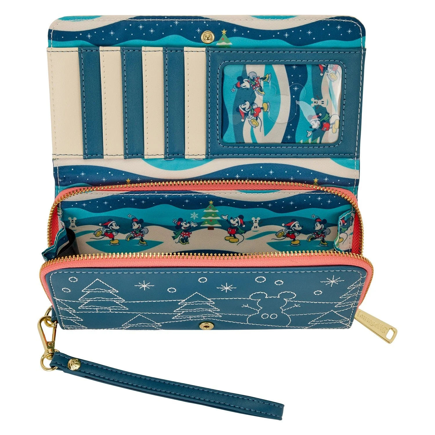 Loungefly x Disney Mickey and Minnie Holiday Flap Wallet - Image 4