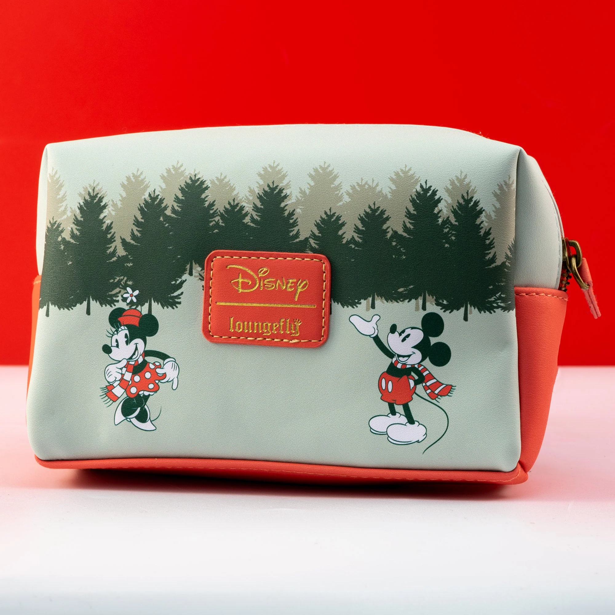 Loungefly x Disney Mickey and Minnie Mouse Christmas Cosmetics Bag - Image 2