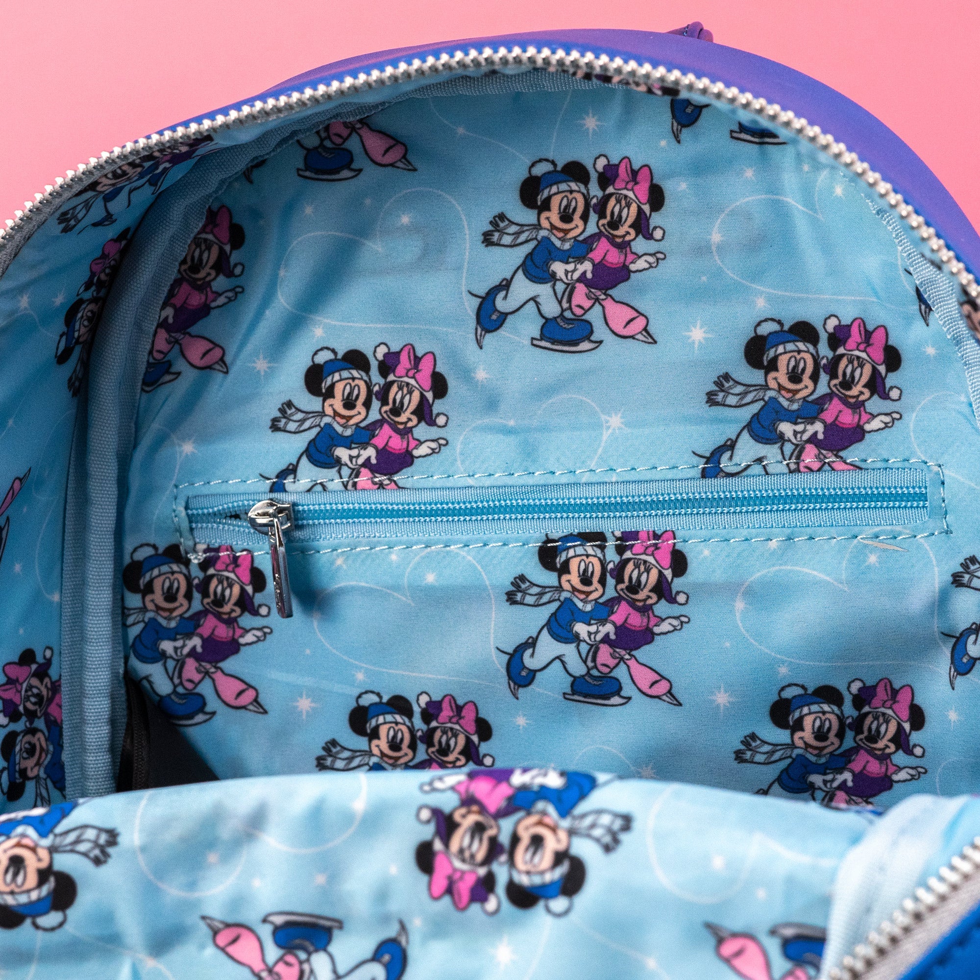 Loungefly x Disney Mickey and Minnie Mouse Winter Ice Skating Mini Backpack - Image 7