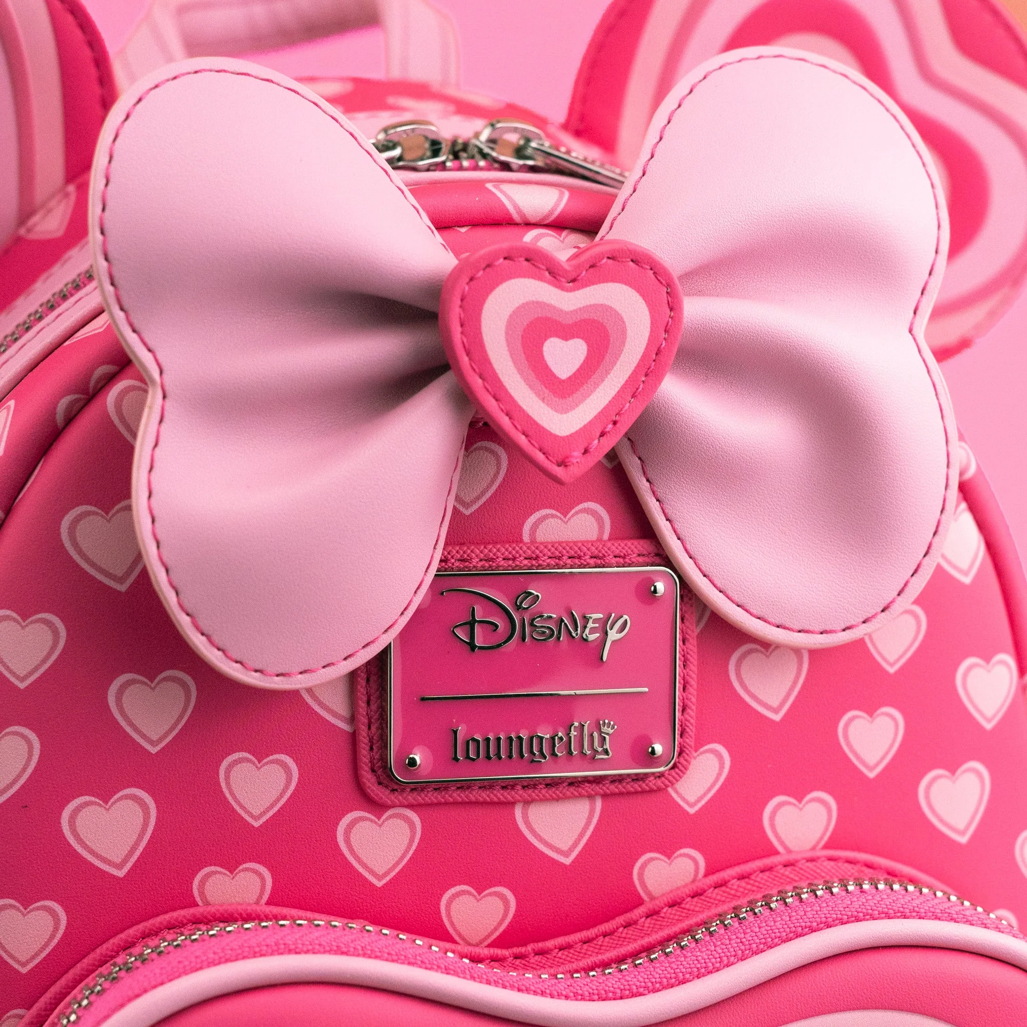 Loungefly x Disney Mickey and Minnie Pink Valentines Mini Backpack - Image 2