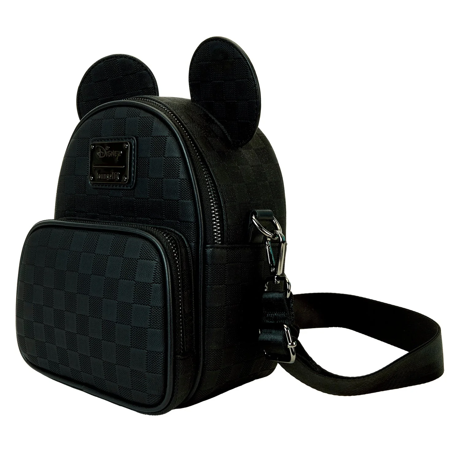 Loungefly x Disney Mickey Ear Black Damier Convertible Crossbody - Image 2