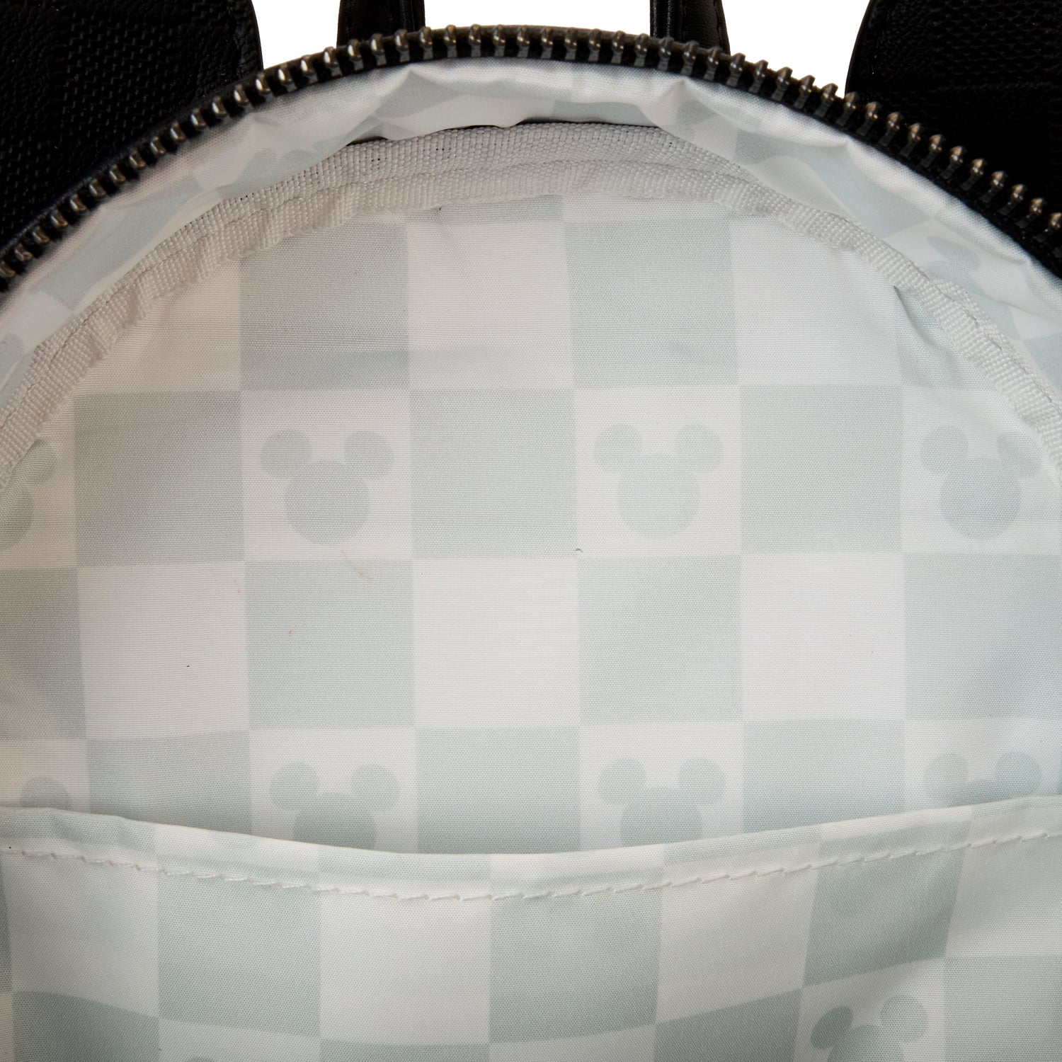 Loungefly x Disney Mickey Ear Black Damier Mini Backpack - Image 5