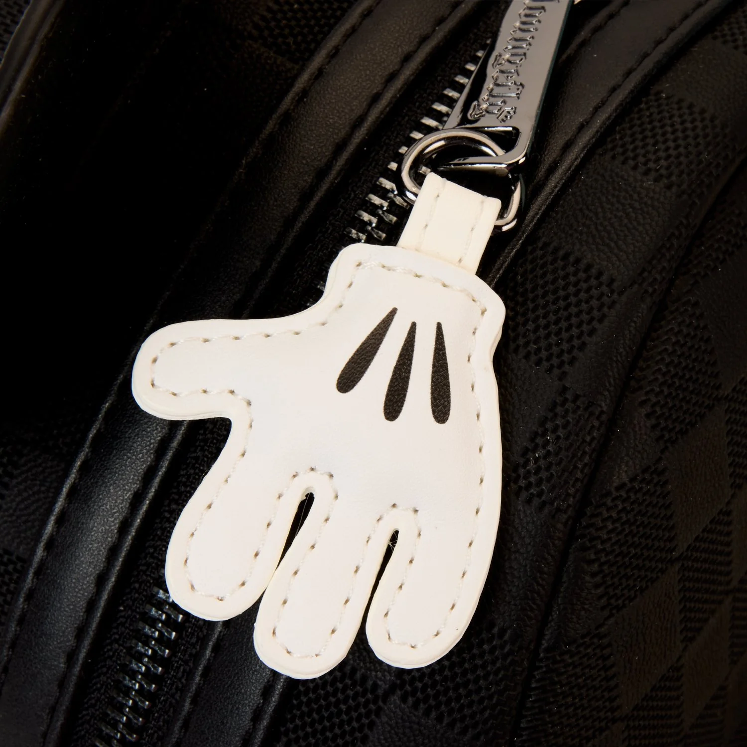 Loungefly x Disney Mickey Ear Black Damier Mini Backpack - Image 6