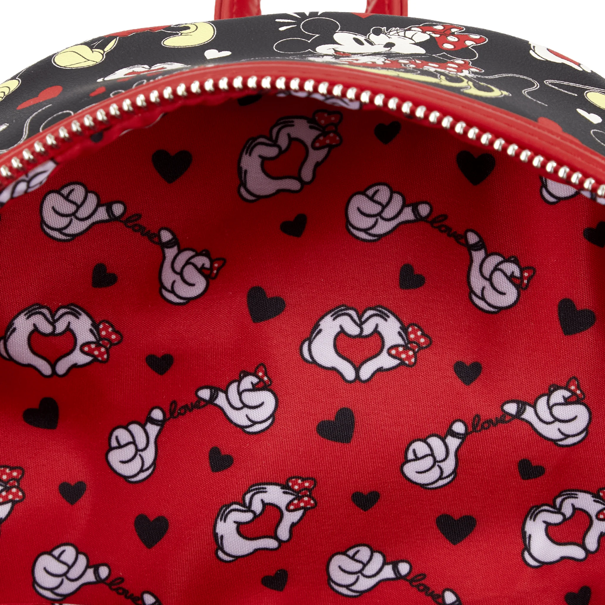 Loungefly x Disney Mickey Minnie Mouse Heart Hands Mini Backpack - Image 4