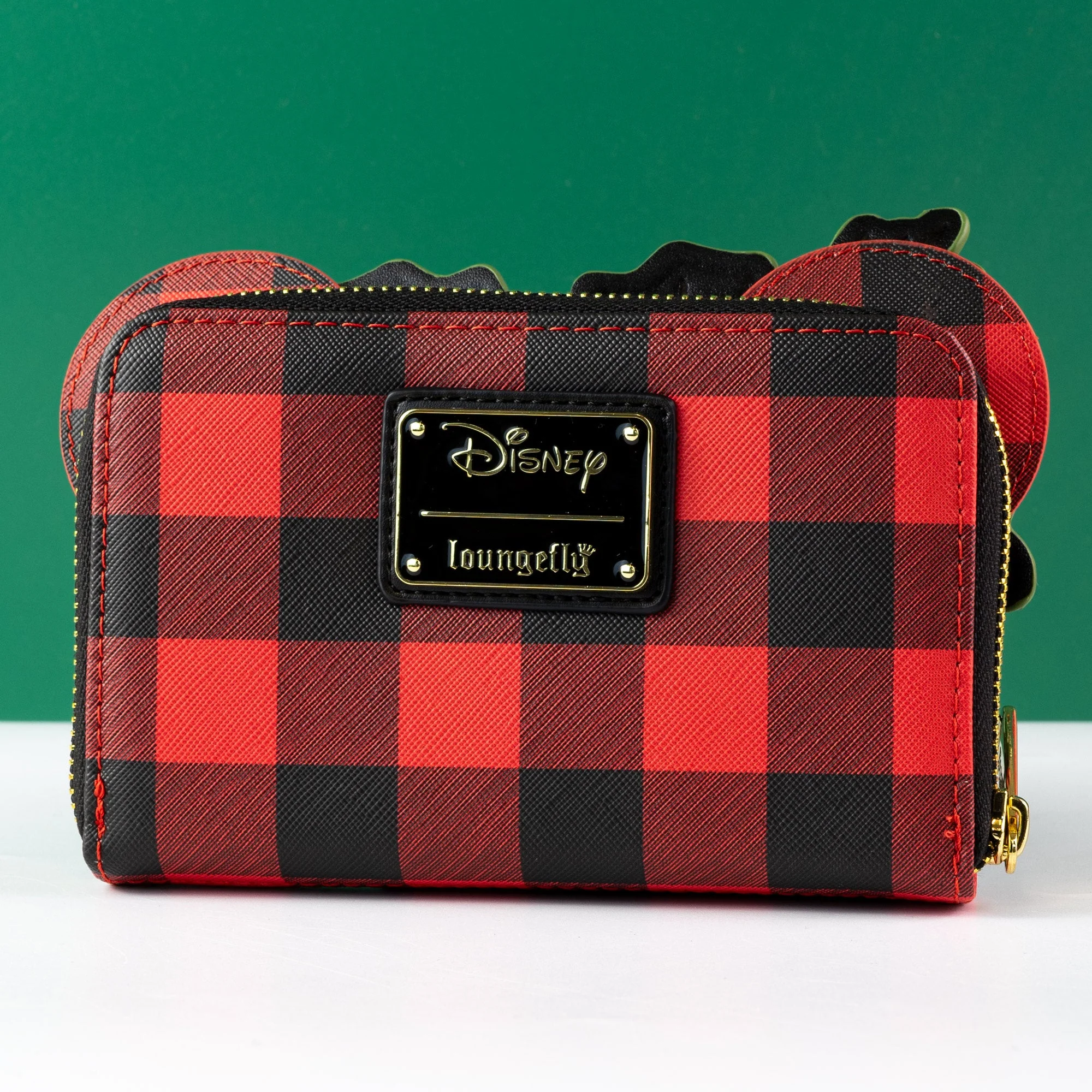 Loungefly x Disney Mickey Mouse Christmas Mistletoe Plaid Wallet - Image 2