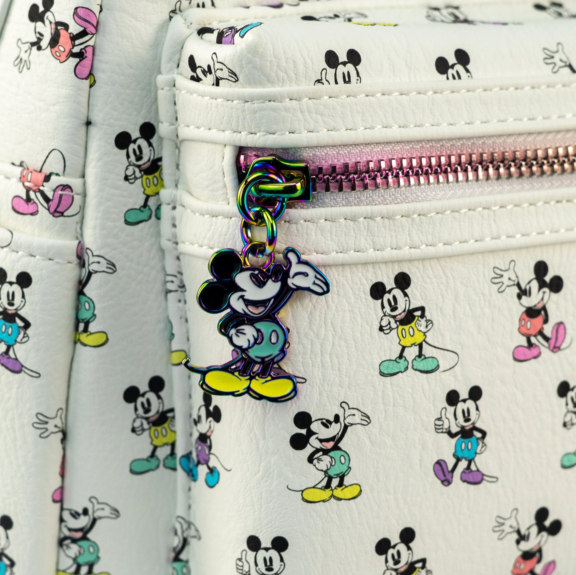 Loungefly x Disney Mickey Mouse Pastel Rainbow Poses Mini Backpack - Image 3