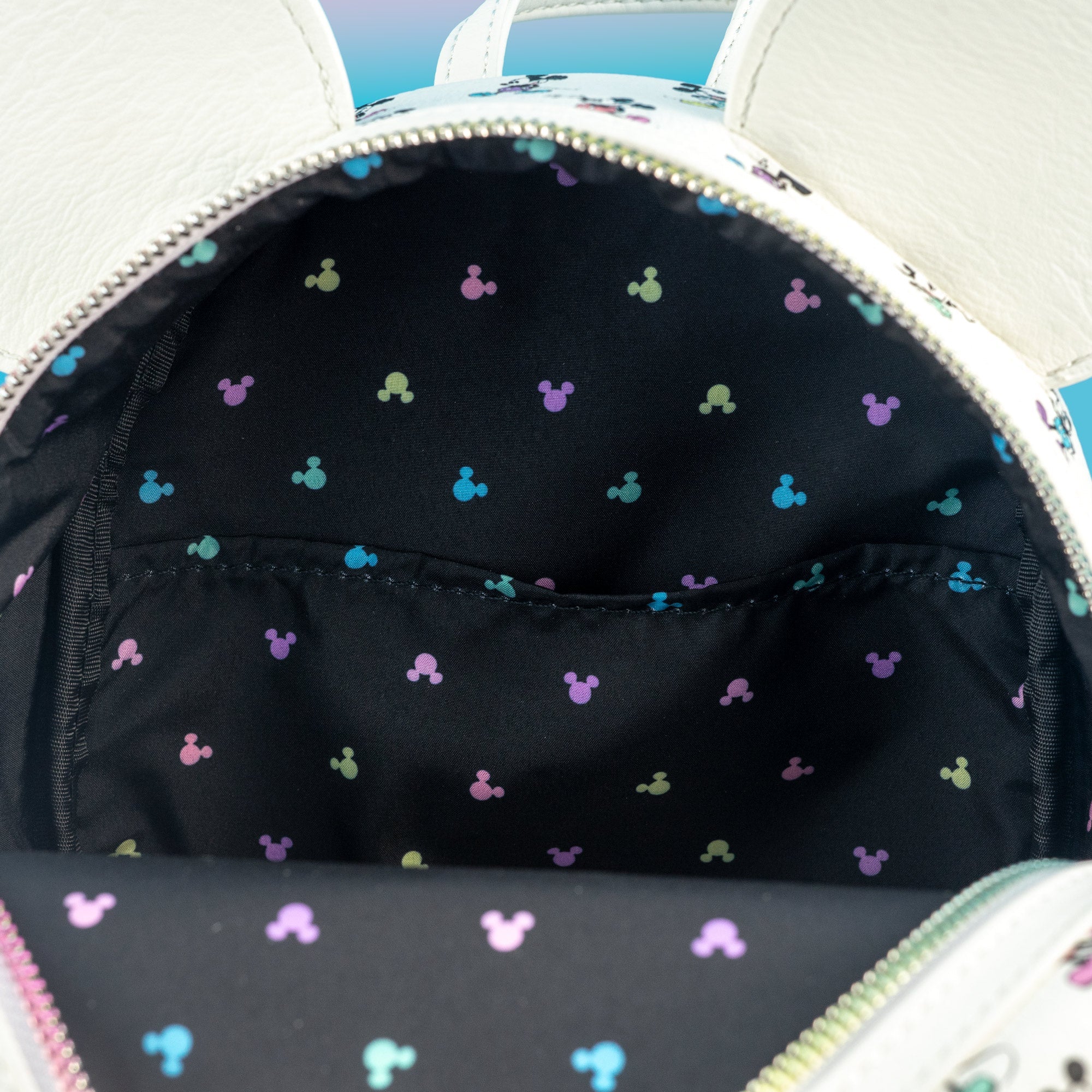 Loungefly x Disney Mickey Mouse Pastel Rainbow Poses Mini Backpack - Image 7