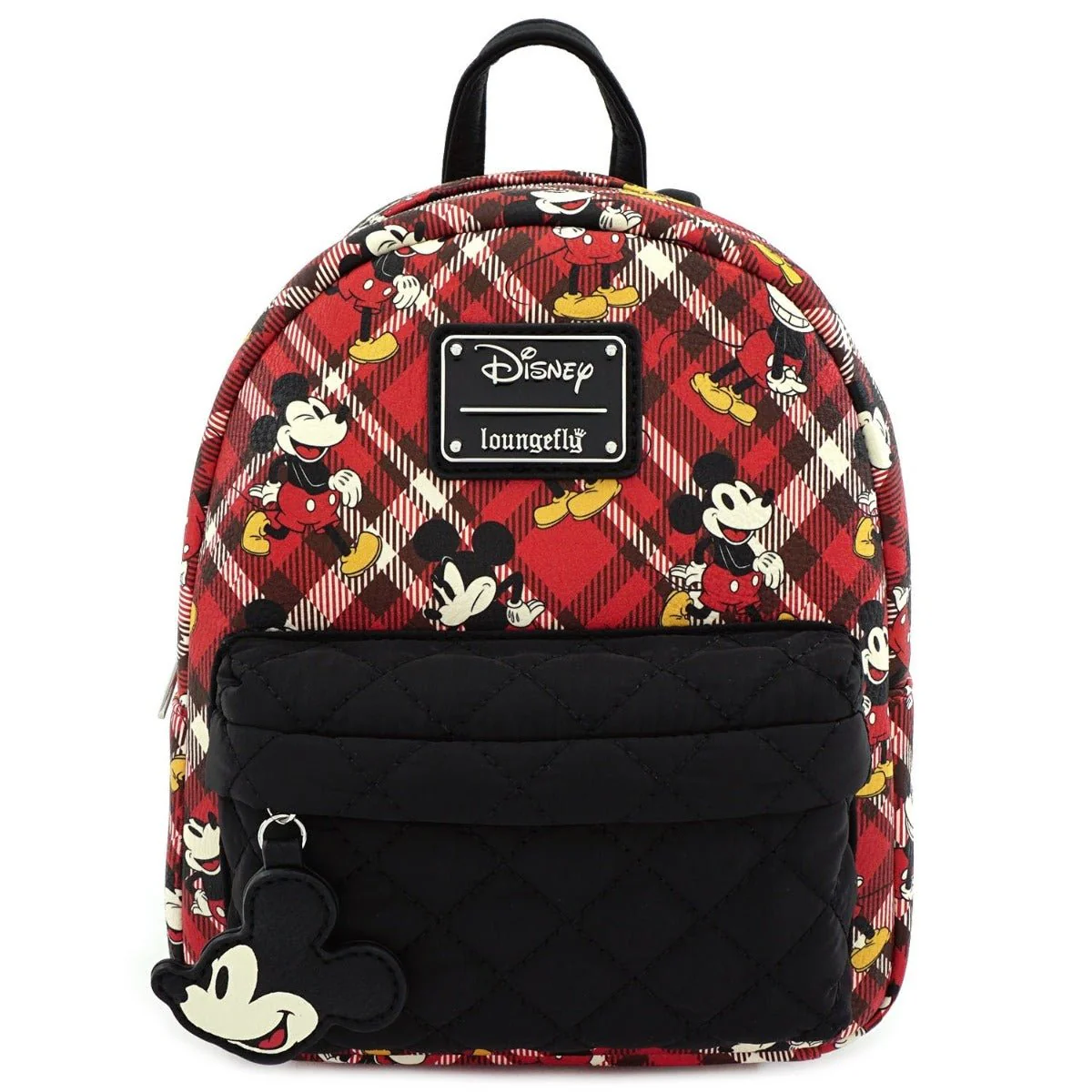 Loungefly X Disney Mickey Mouse Red Plaid Mini Backpack - Image 2