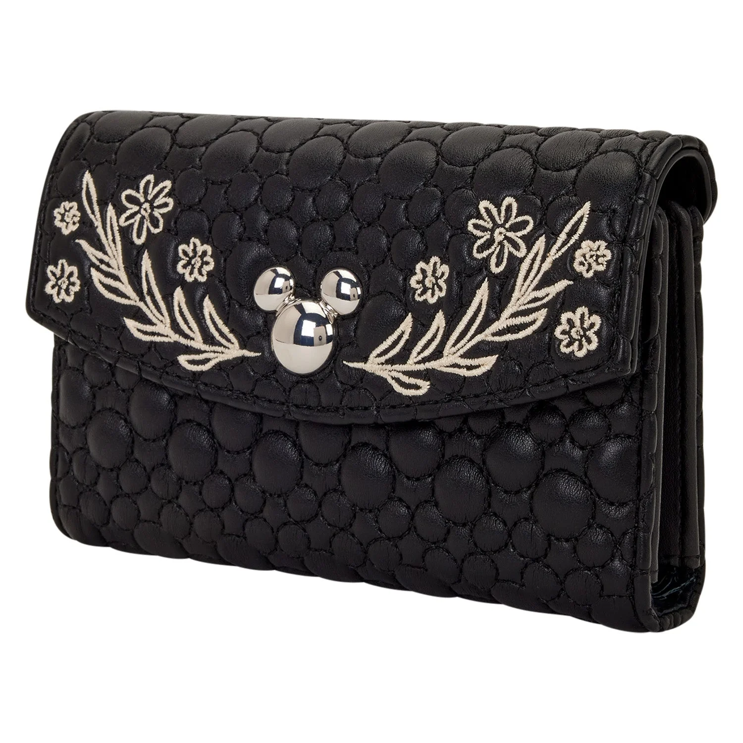 Loungefly x Disney Mickey Mouse Quilted Floral Flap Wallet - Image 2