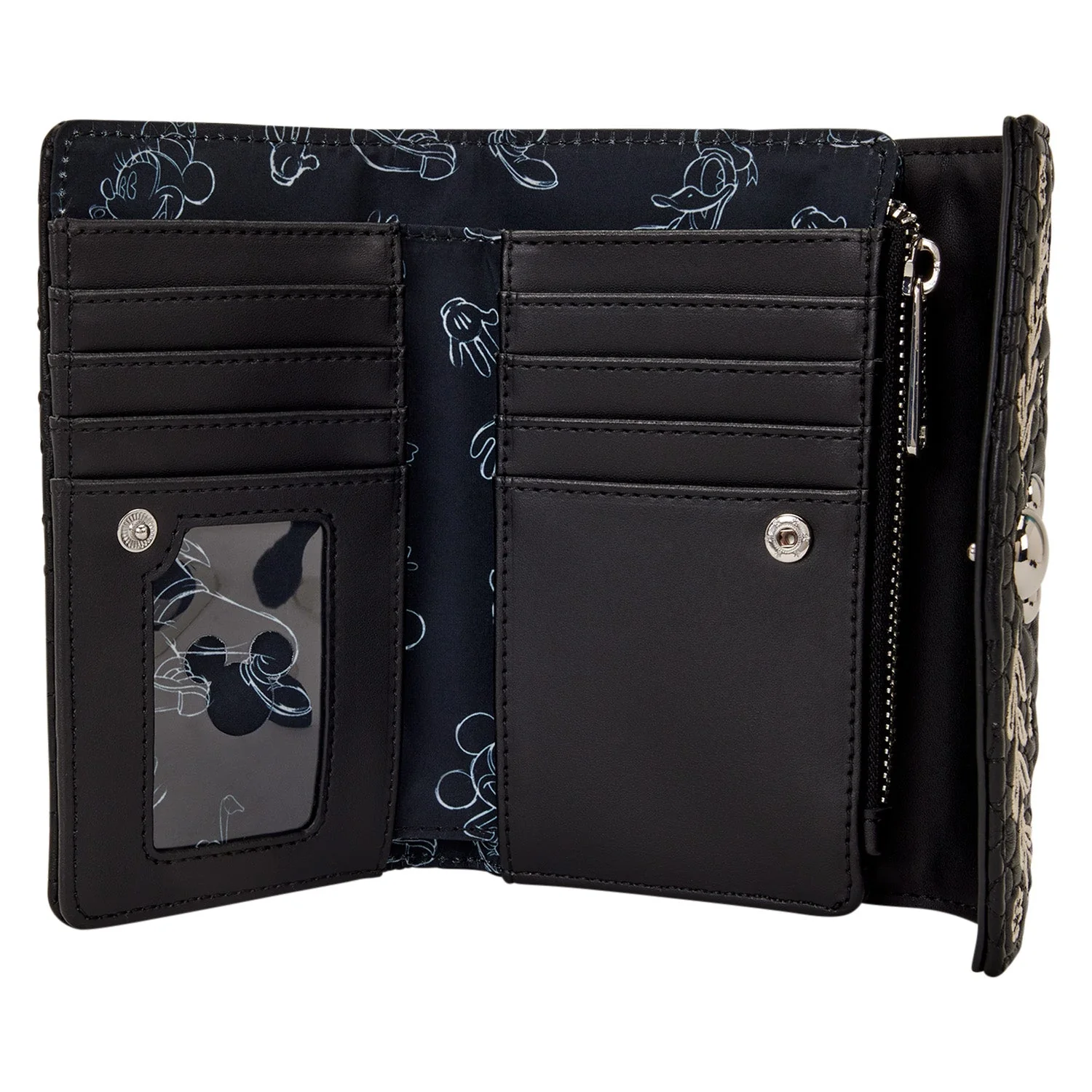 Loungefly x Disney Mickey Mouse Quilted Floral Flap Wallet - Image 4