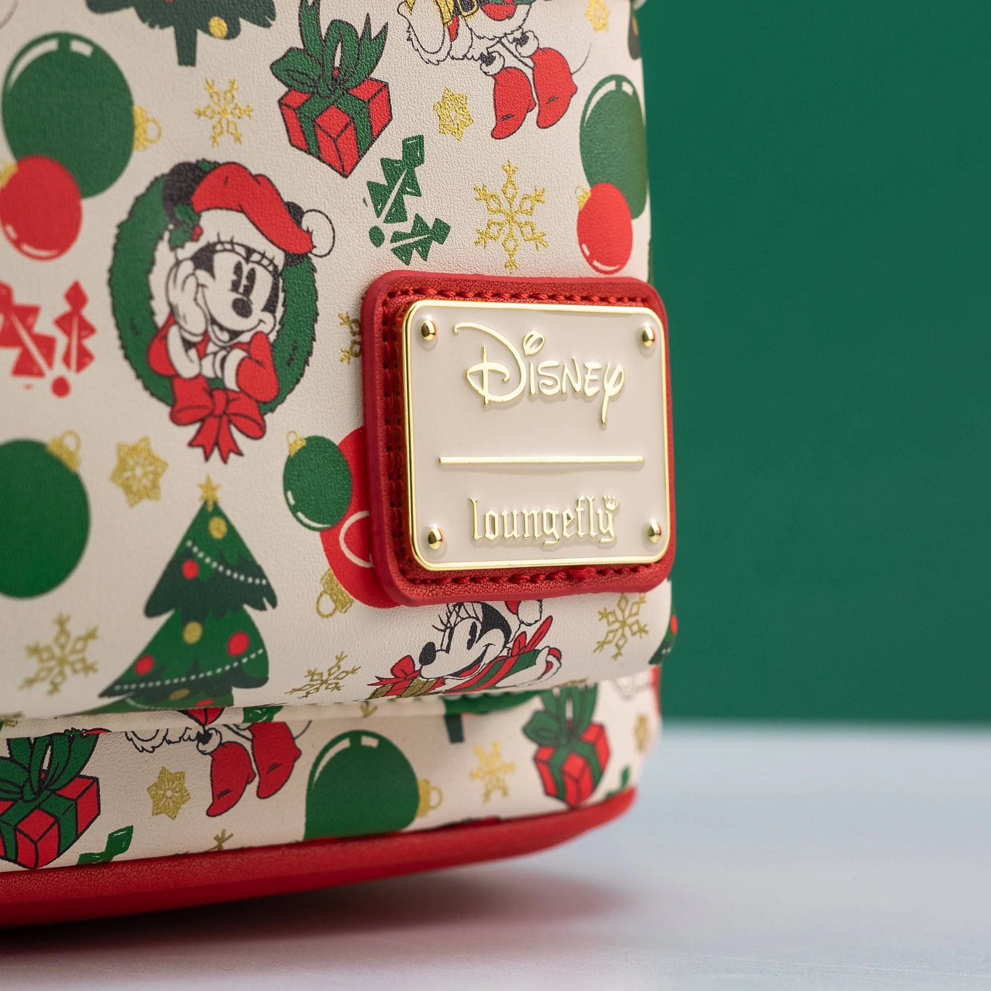 Loungefly x Disney Minnie Claus with Sequin Bow Mini Backpack - Image 5