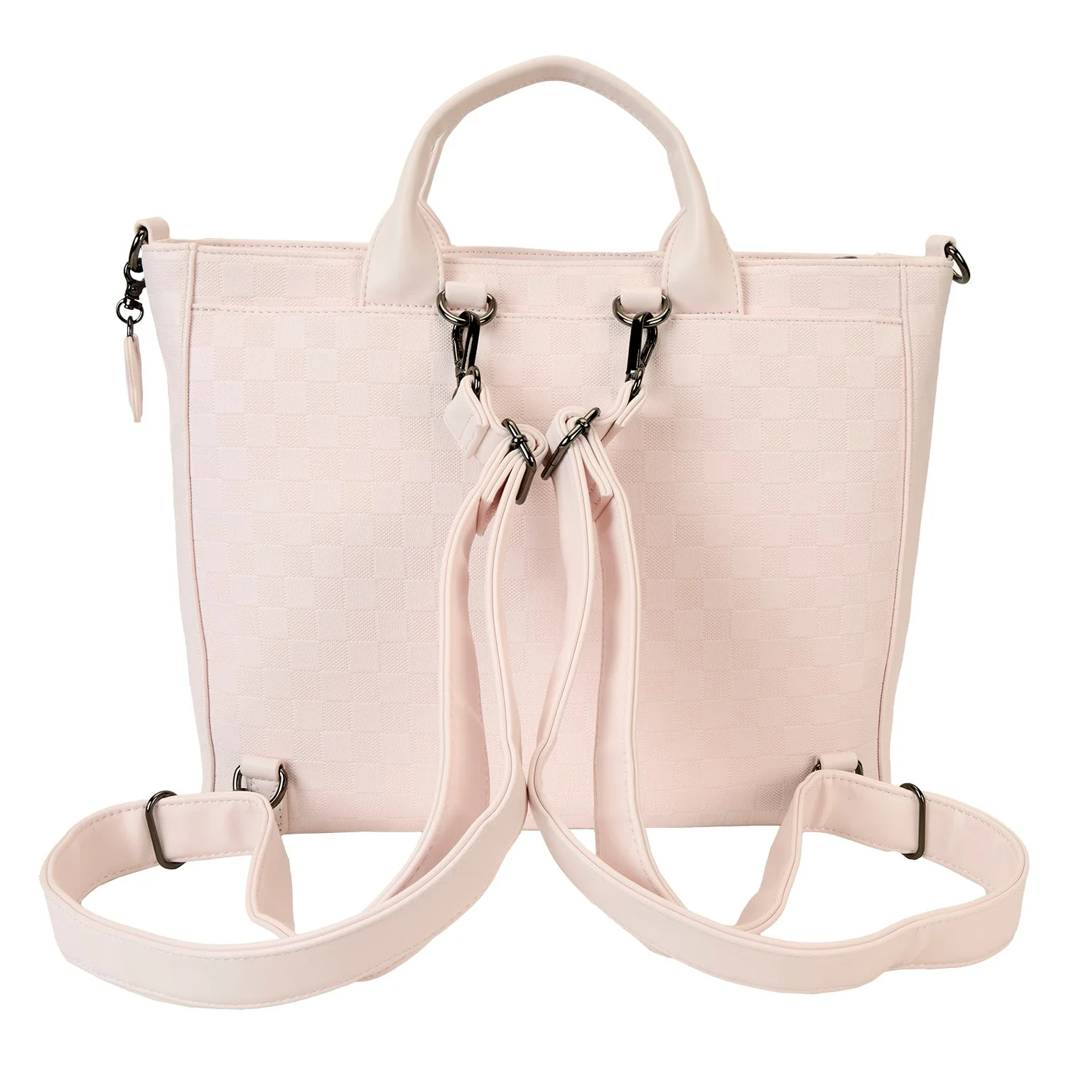 Loungefly x Disney Minnie Ear Pink Damier Convertible Tote Bag - Image 4