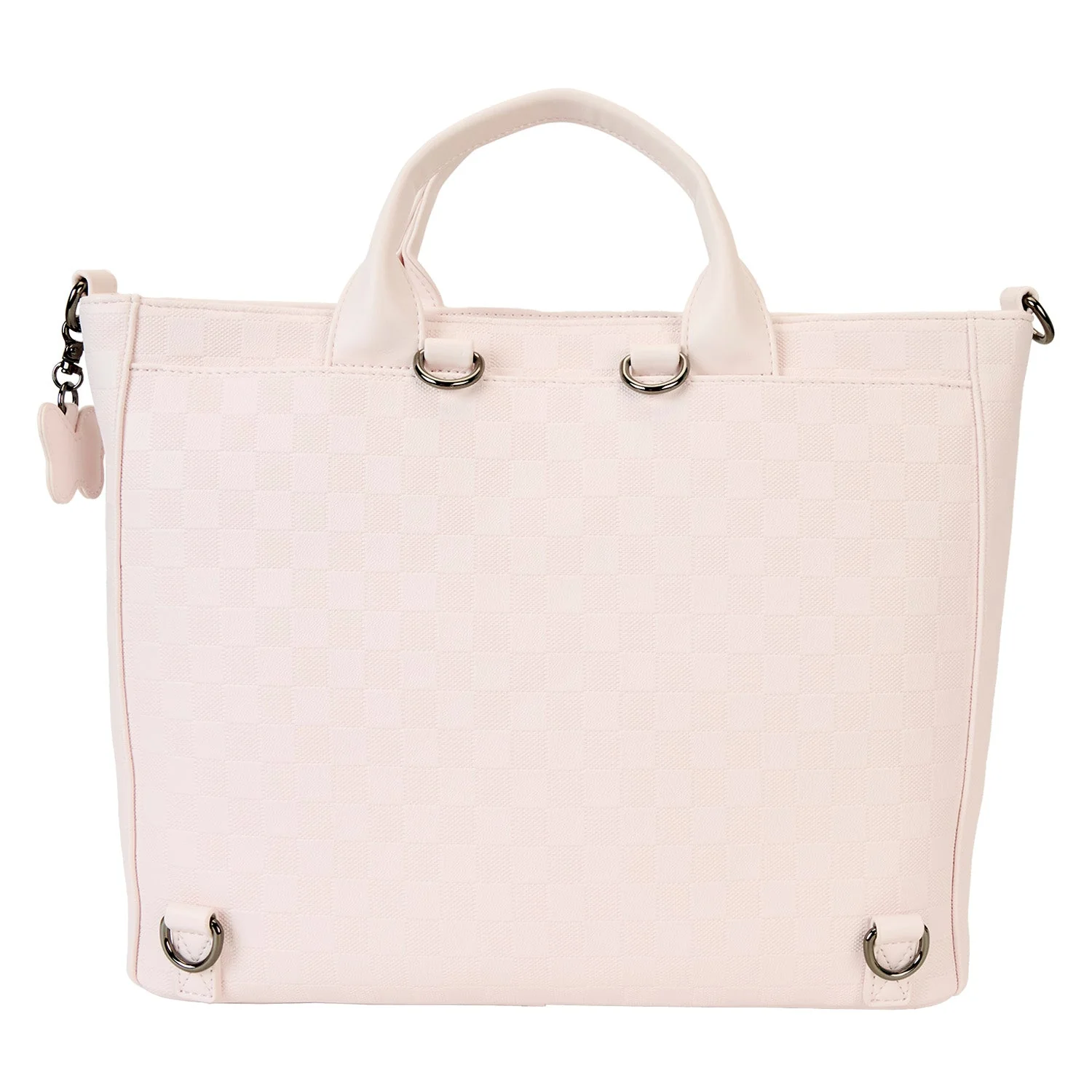 Loungefly x Disney Minnie Ear Pink Damier Convertible Tote Bag - Image 5