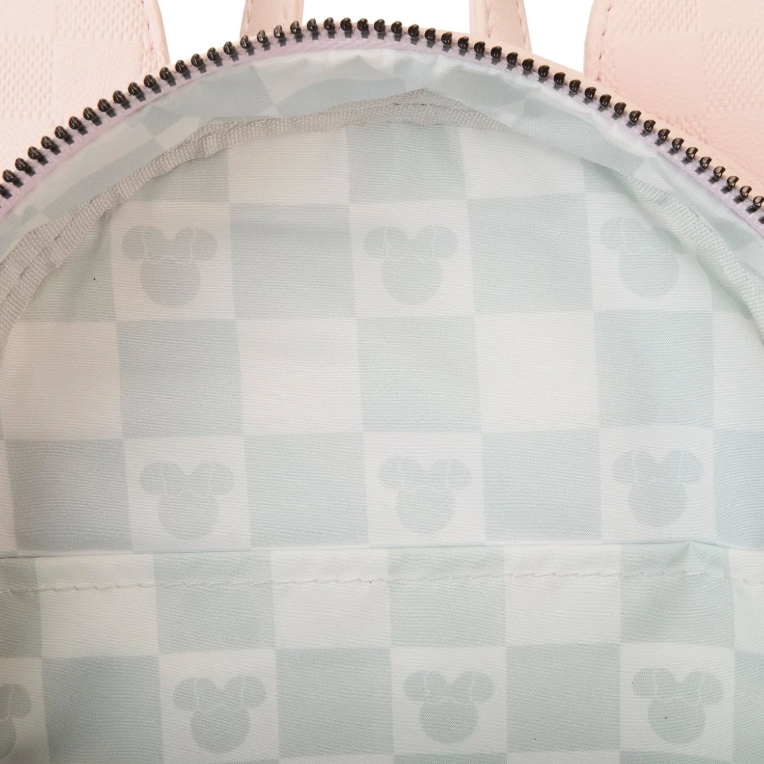 Loungefly x Disney Minnie Ear Pink Damier Mini Backpack - Image 6