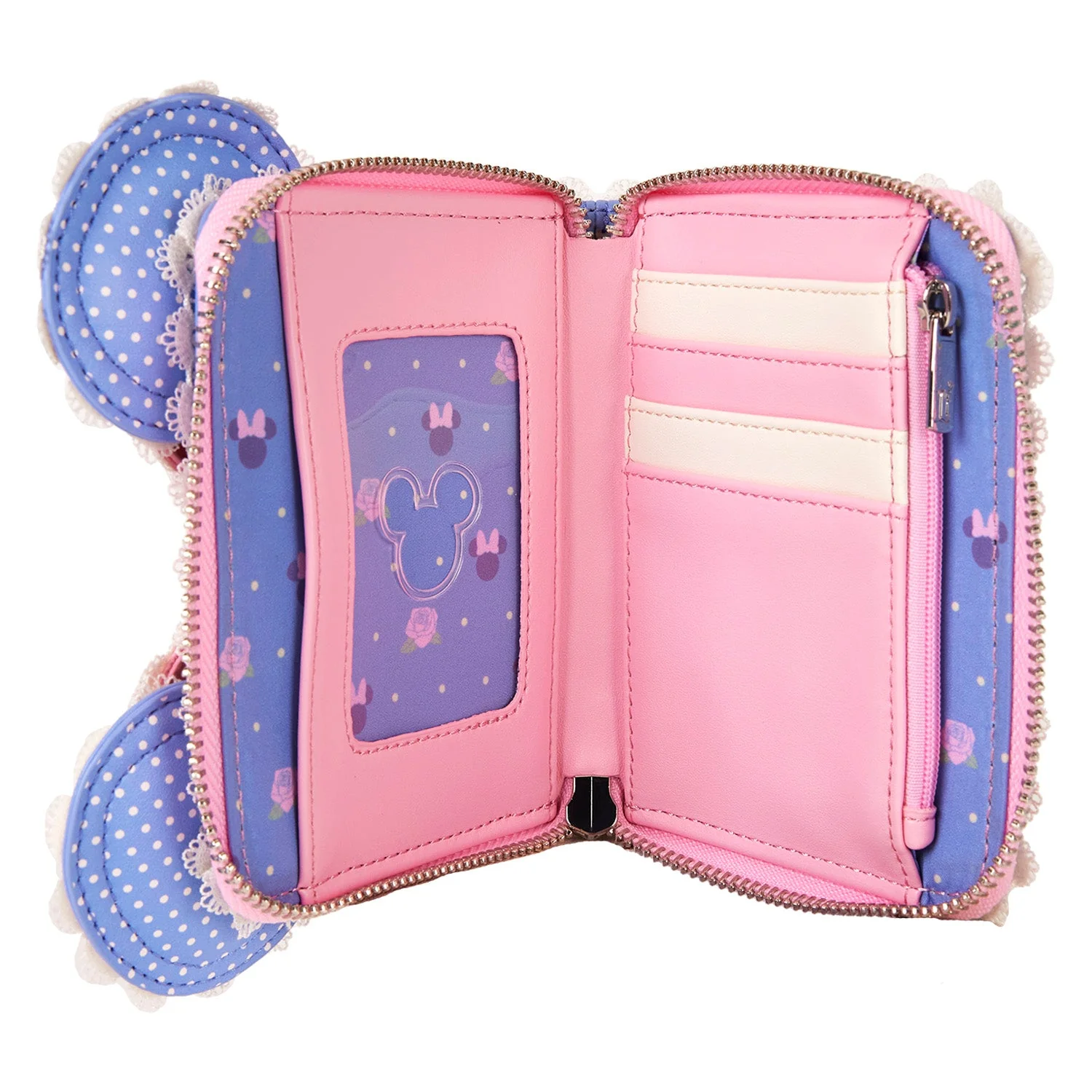 Loungefly x Disney Minnie Floral and Lace Ears Zip Around Wallet - Image 4