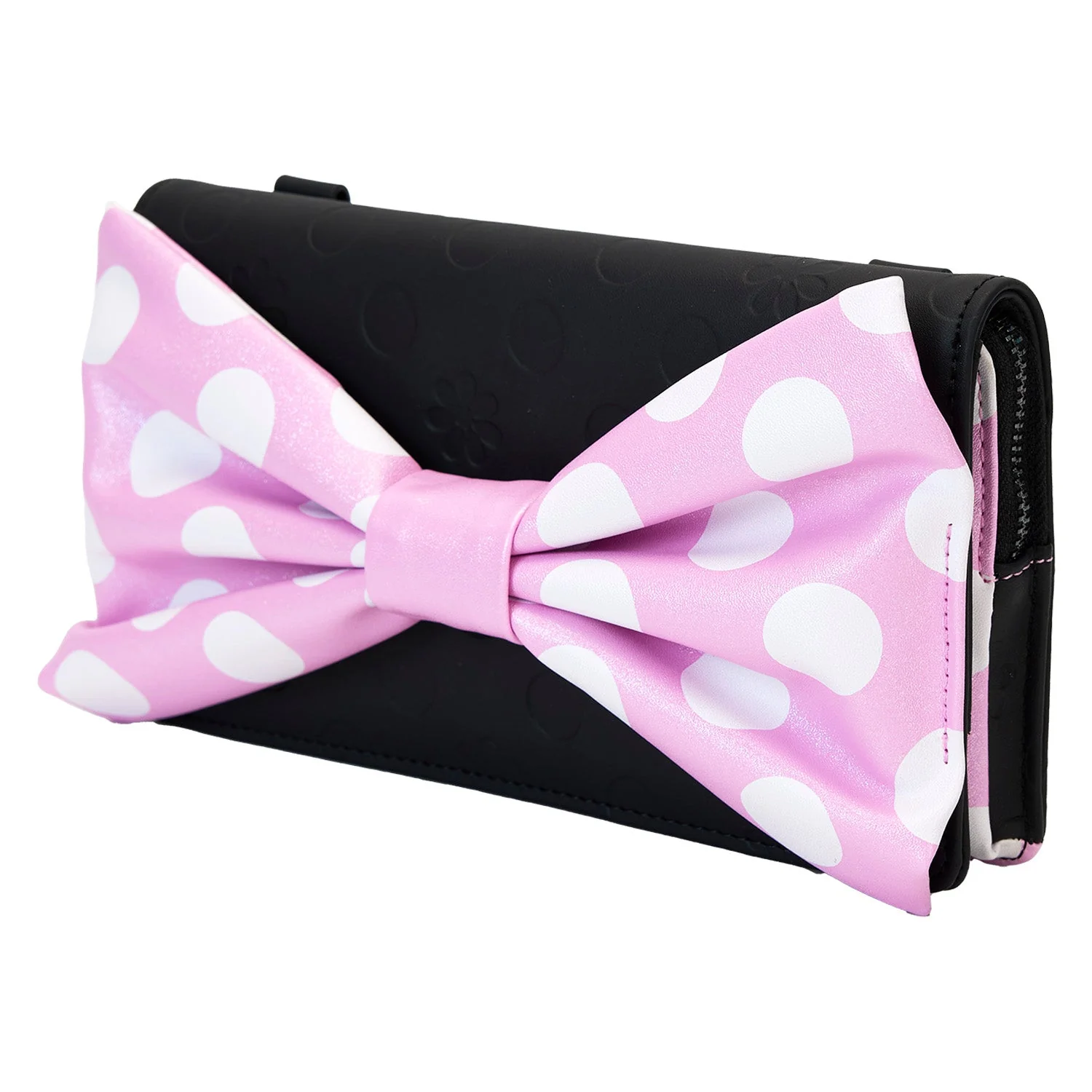 Loungefly x Disney Minnie Floral Pink Rock the Dots Clutch Crossbody Bag - Image 4