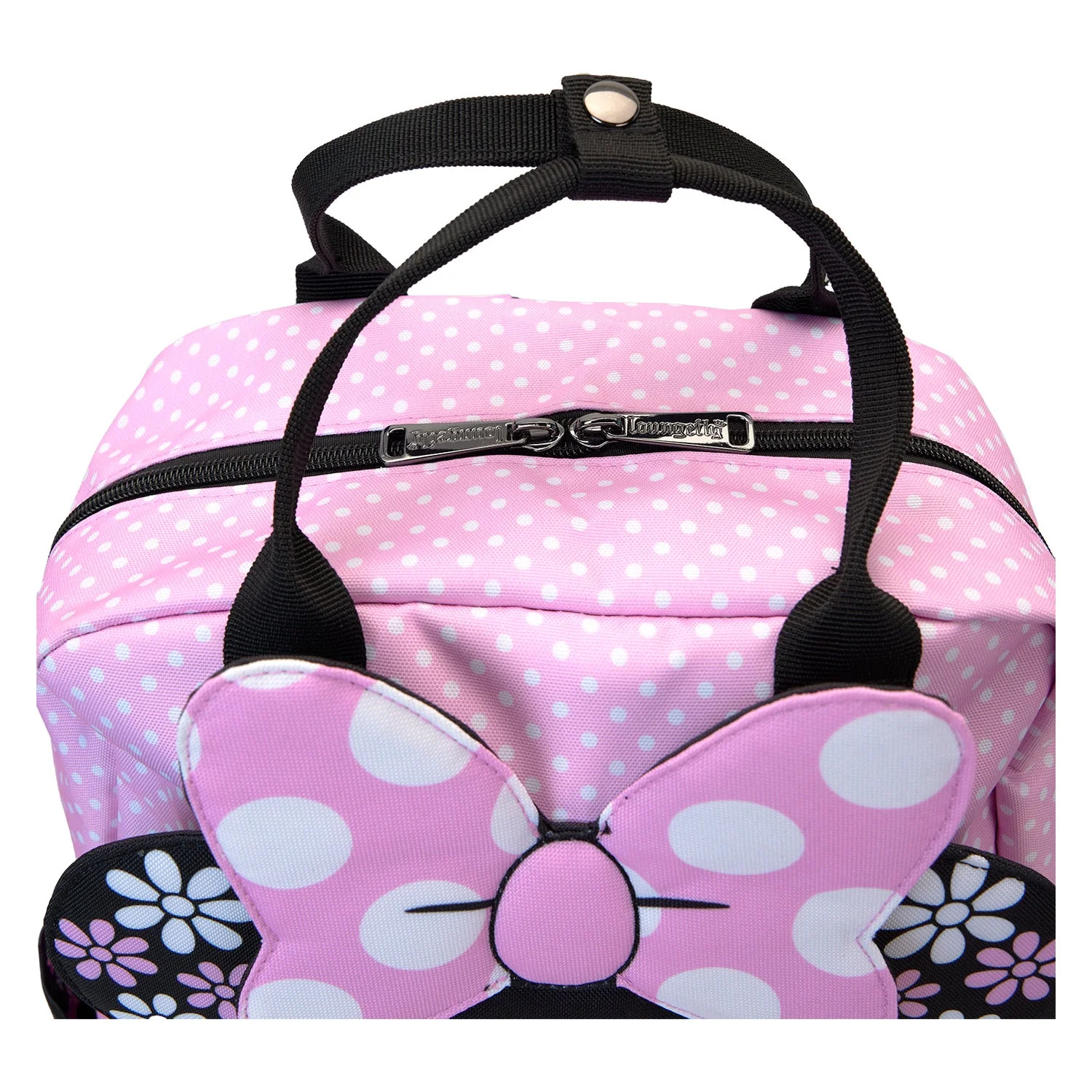 Loungefly x Disney Minnie Floral Rock the Dots Full-Size Nylon Backpack - Image 5