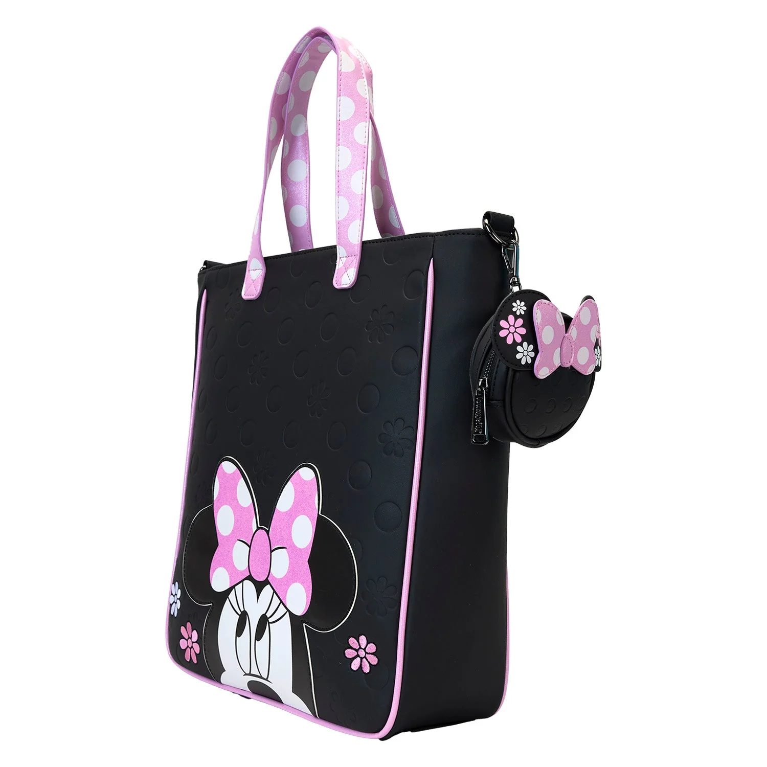 Loungefly x Disney Minnie Floral Rock the Dots Tote Bag with Coin Bag - Image 8