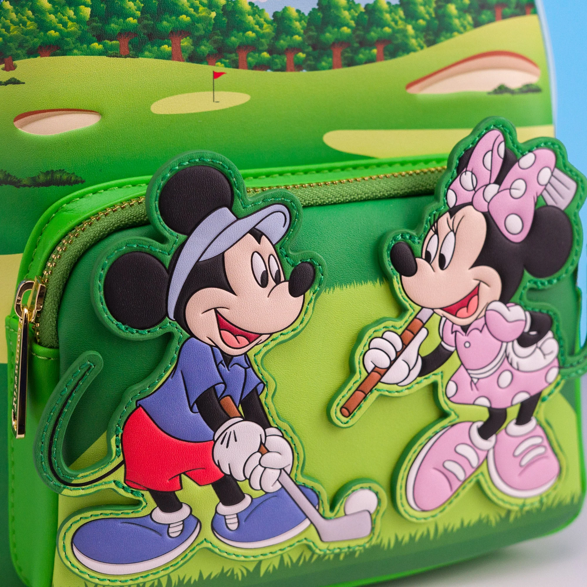 Loungefly x Disney Minnie & Mickey Golf Mini Backpack - Image 3