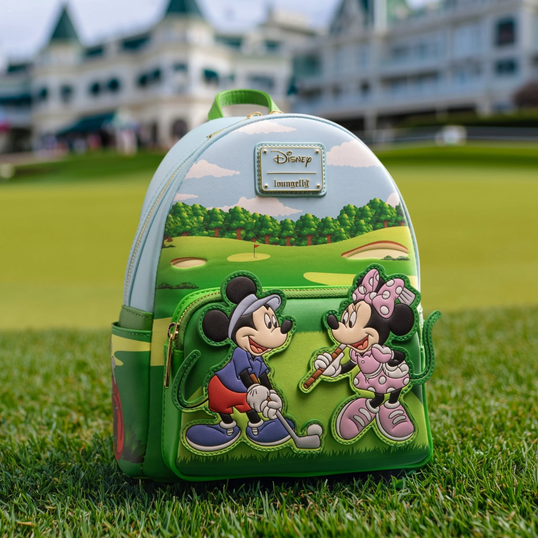 Loungefly x Disney Minnie & Mickey Golf Mini Backpack - Image 7
