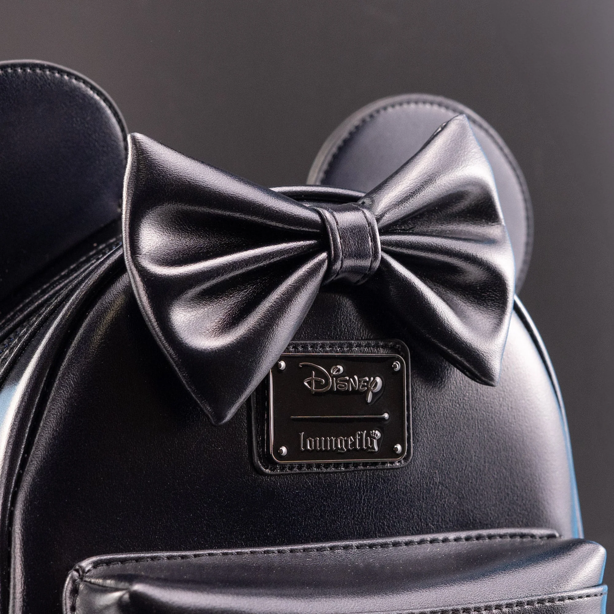 Loungefly x Disney Minnie Mouse Midnight Black Quilted Mini Backpack - Image 2