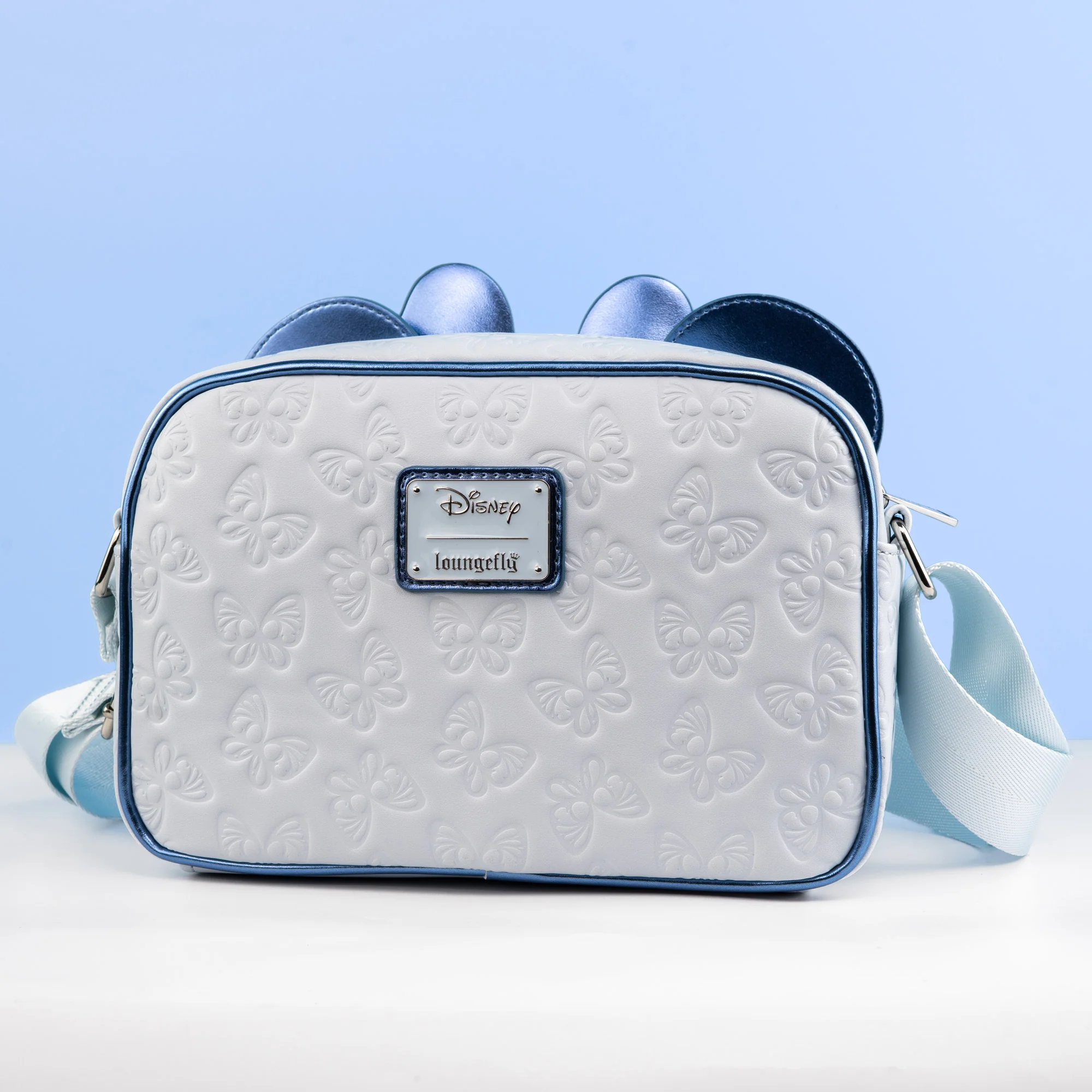 Loungefly x Disney Minnie Mouse Blue Butterfly Crossbody Handbag - Image 4