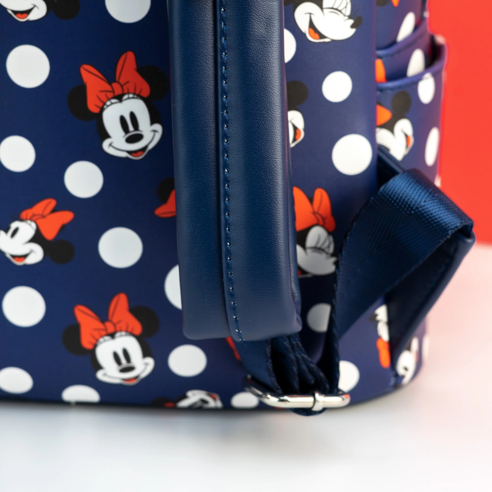 Loungefly x Disney Minnie Mouse Blue Polka Dot AOP Mini Backpack - Image 3