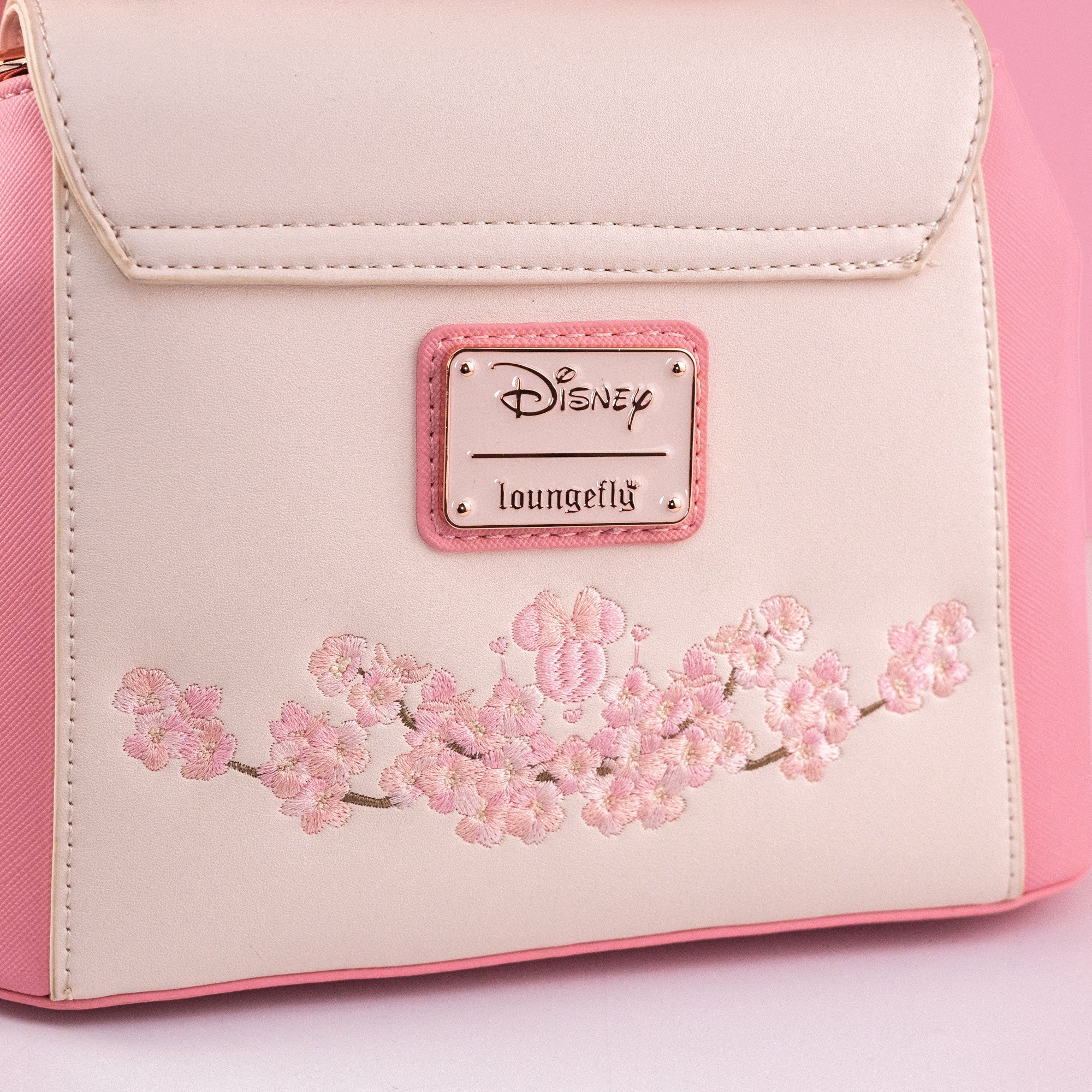 Loungefly x Disney Minnie Mouse Cherry Blossom Cosplay Crossbody Handbag - Image 4