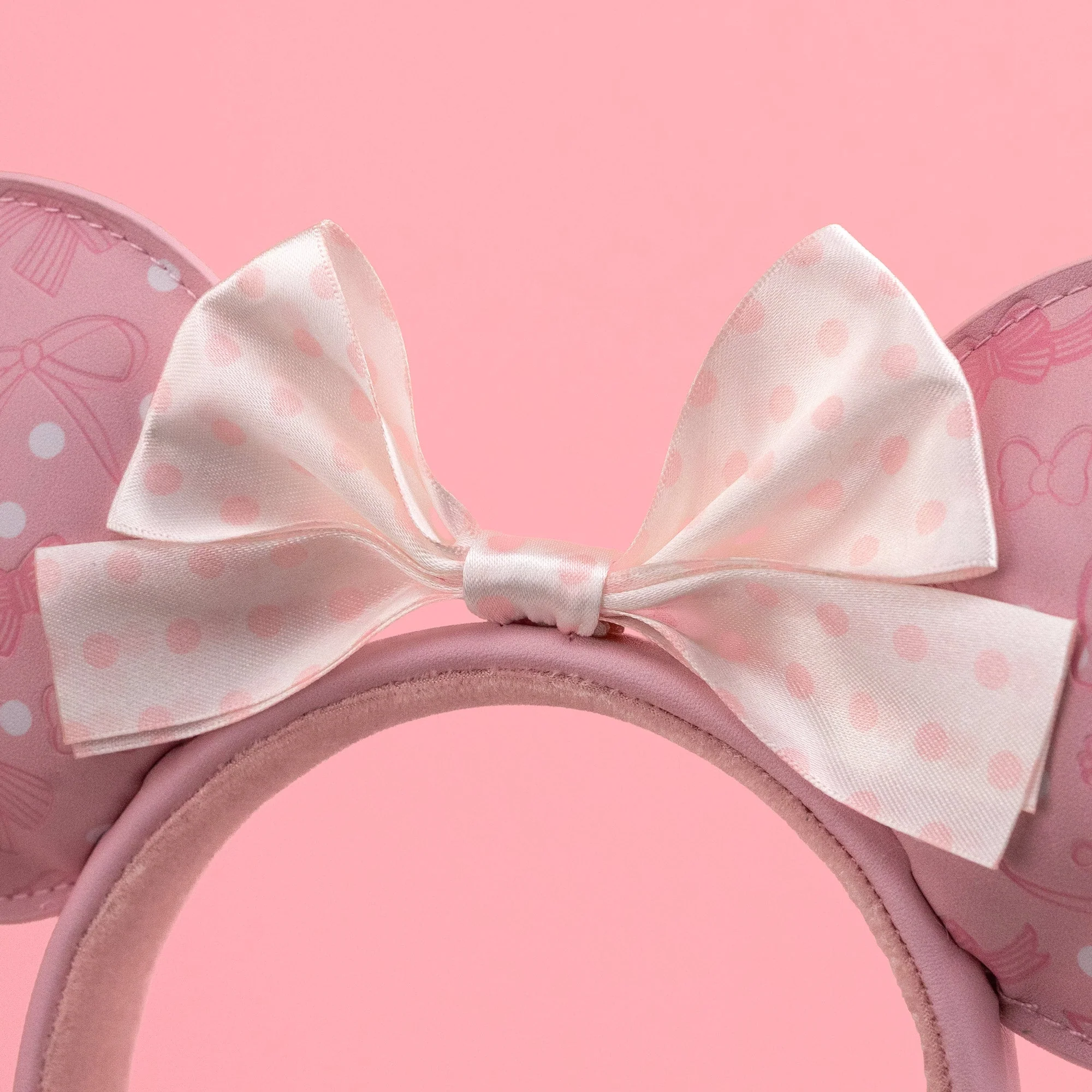 Loungefly x Disney Minnie Mouse Pink Debossed Bows Headband - Image 3