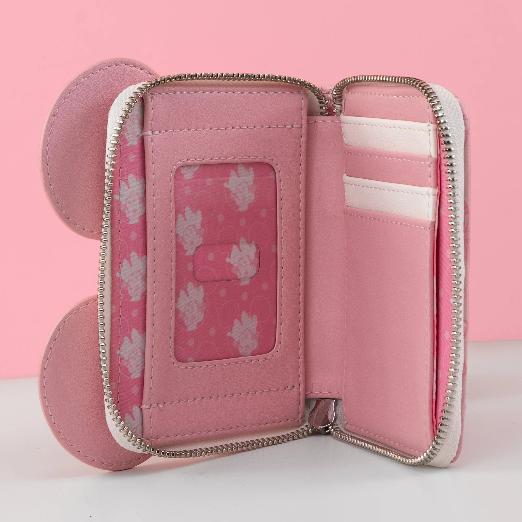 Loungefly x Disney Minnie Mouse Pink Debossed Bows Wallet - Image 3