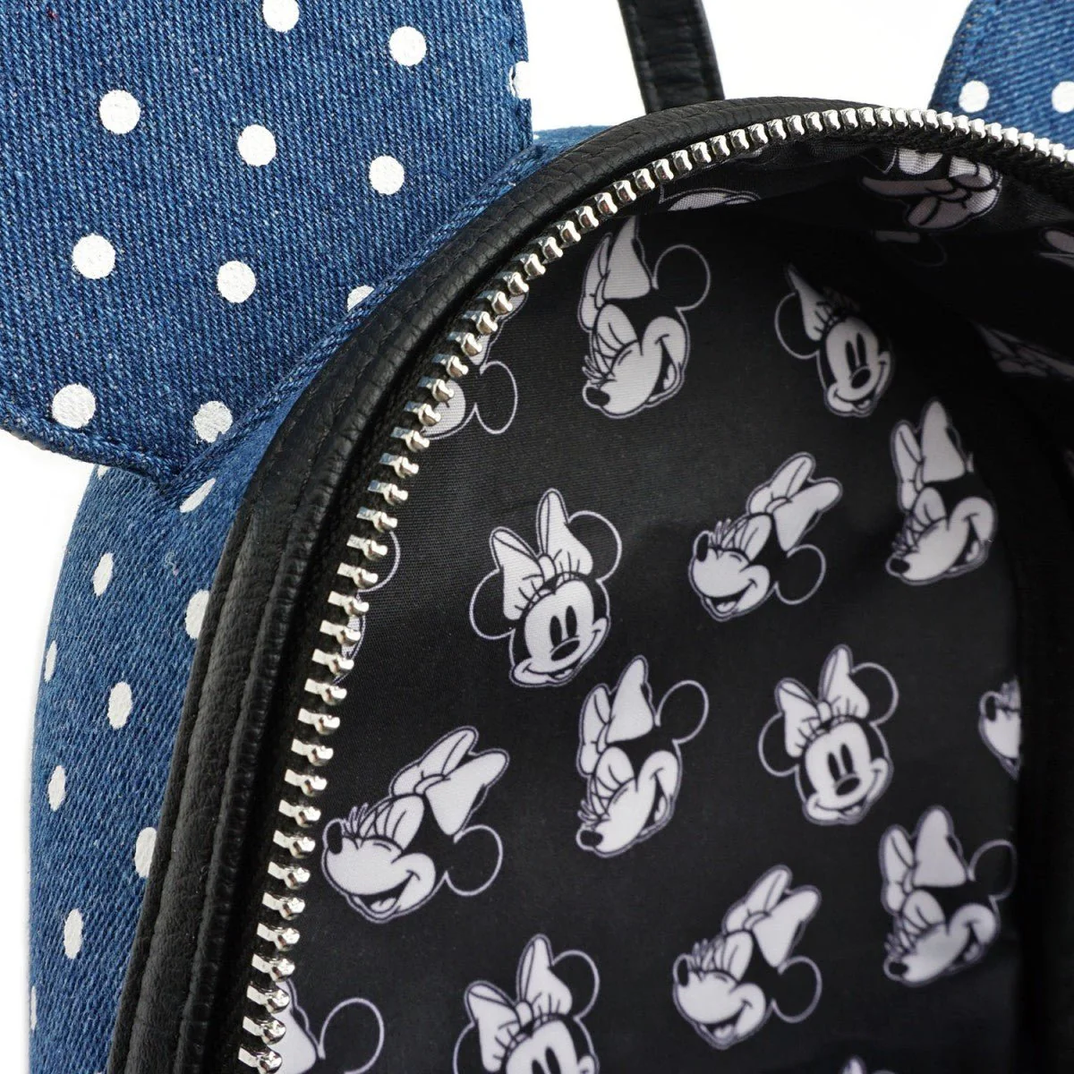 Loungefly X Disney Minnie Mouse Denim Mini Backpack - Image 2