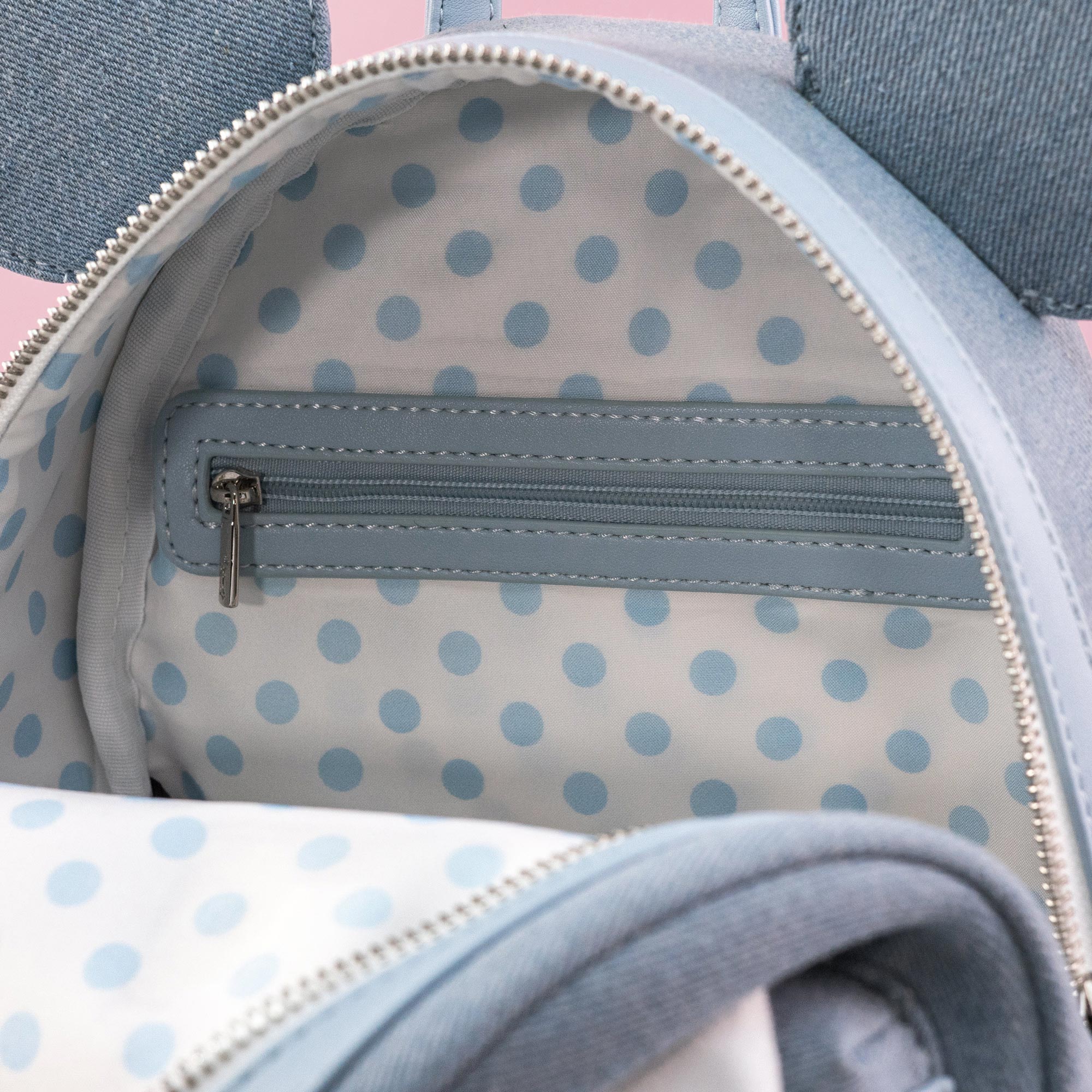 Loungefly x Disney Minnie Mouse Denim Quilted Mini Backpack - Image 4