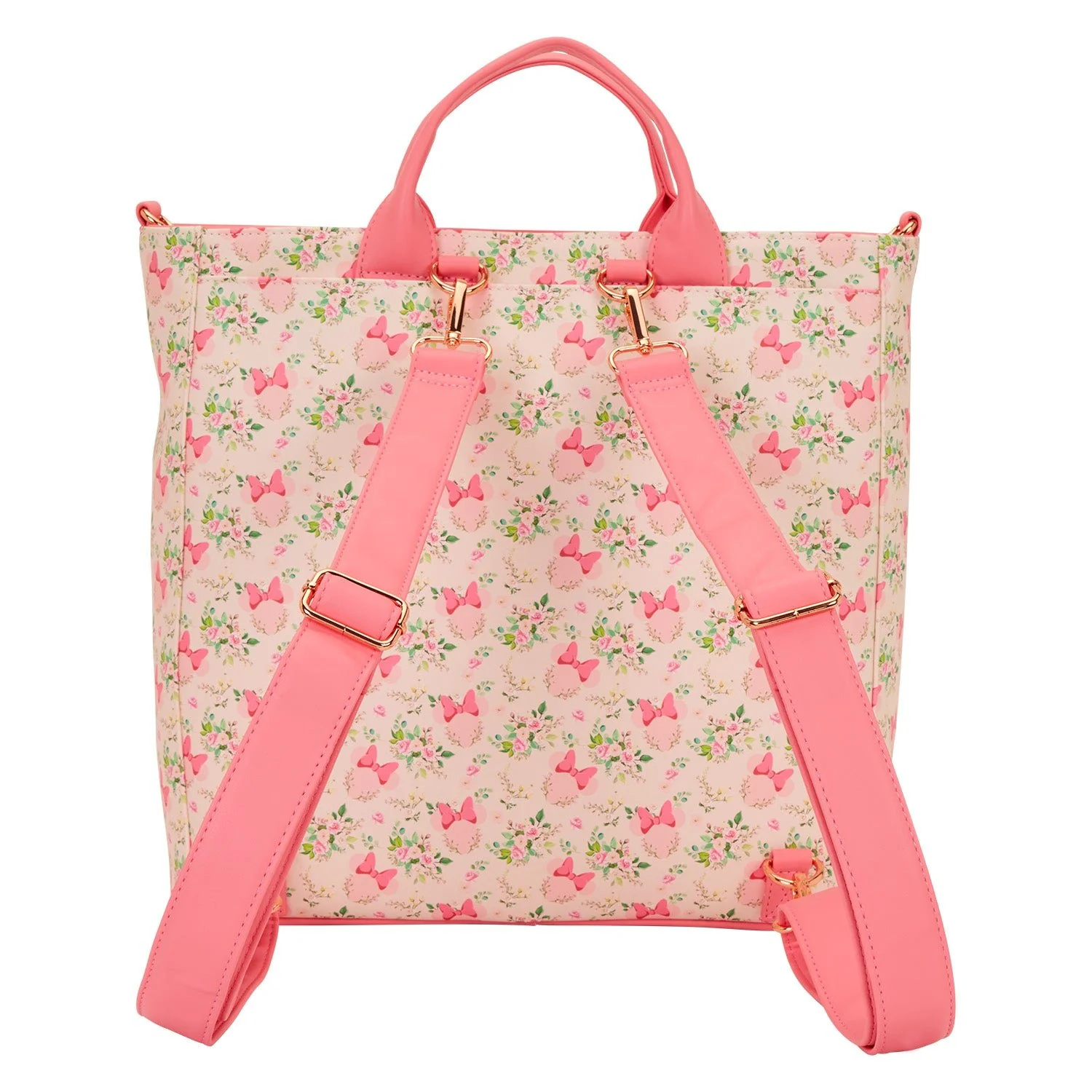 Loungefly x Disney Minnie Mouse Floral Convertible Backpack & Tote Bag - Image 3
