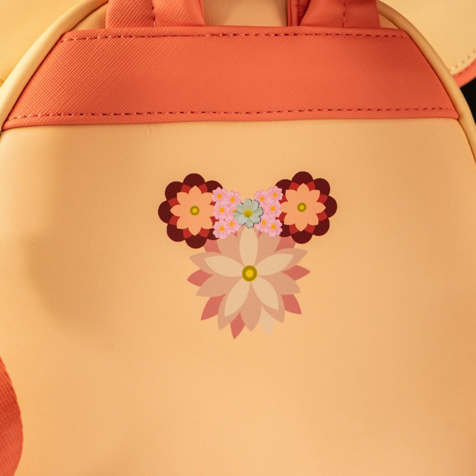 Loungefly x Disney Minnie Mouse Peach Floral Mini Backpack - Image 7