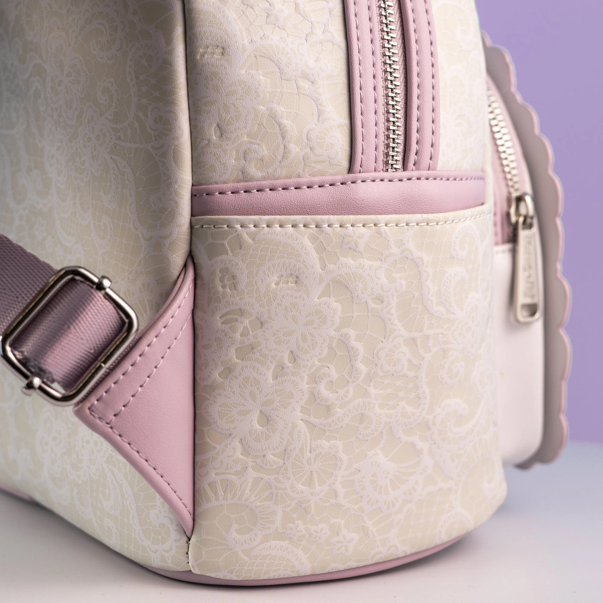 Loungefly x Disney Minnie Mouse Floral Wedding Bouquet Mini Backpack - Image 4