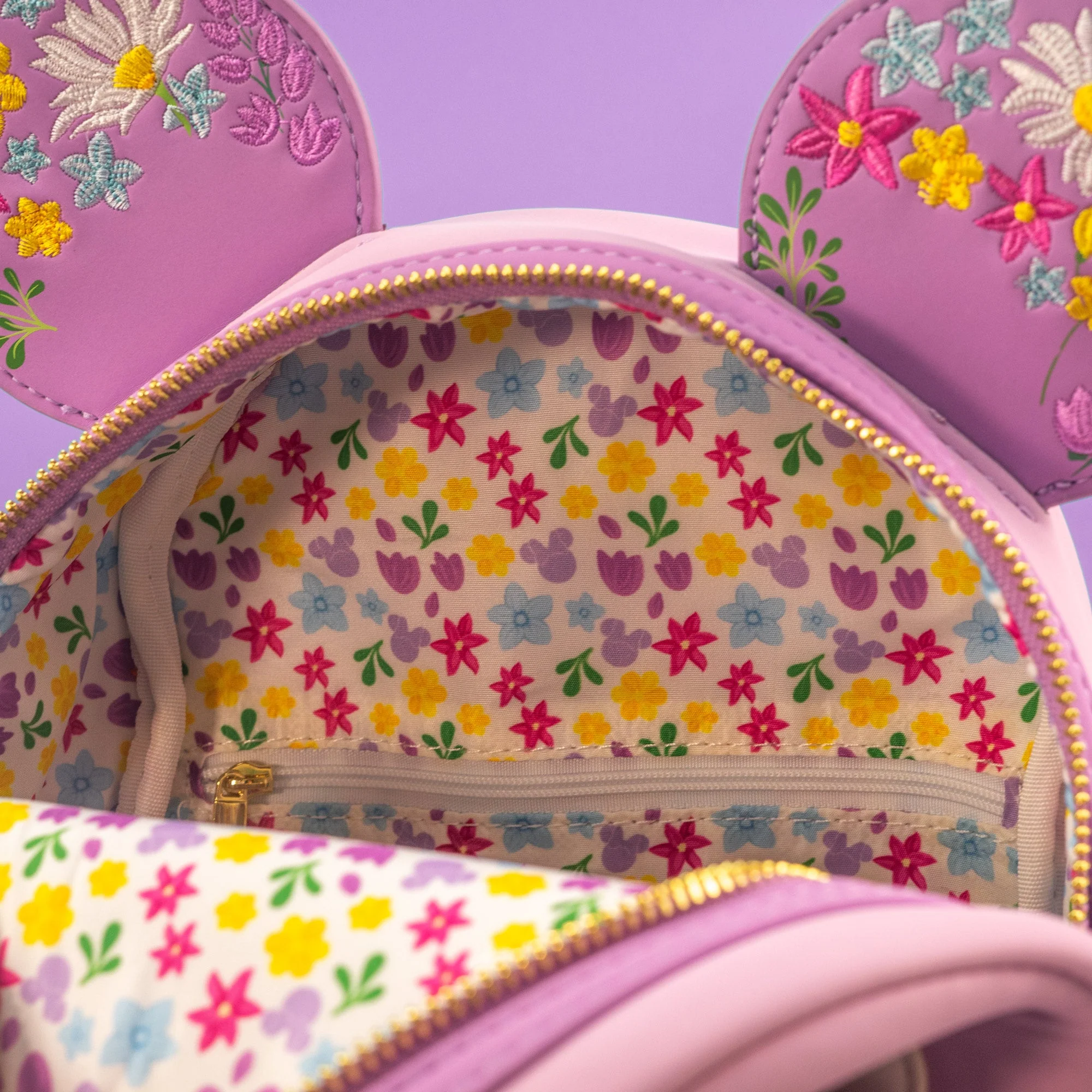 Loungefly x Disney Minnie Mouse Flower Mini Backpack - Image 5