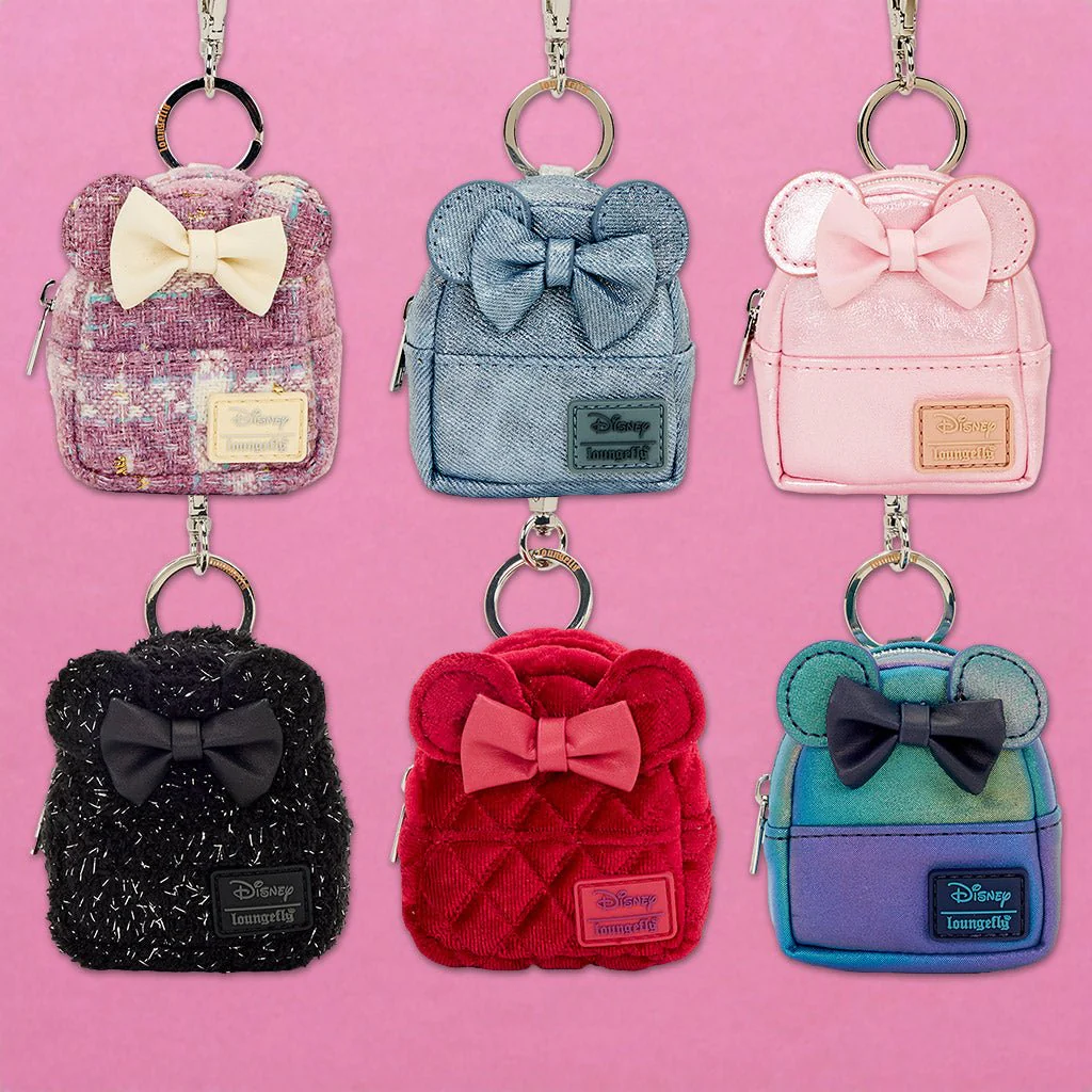 Loungefly x Disney Minnie Mouse Glitter Mystery Mini Backpack Bag Charms - Image 2