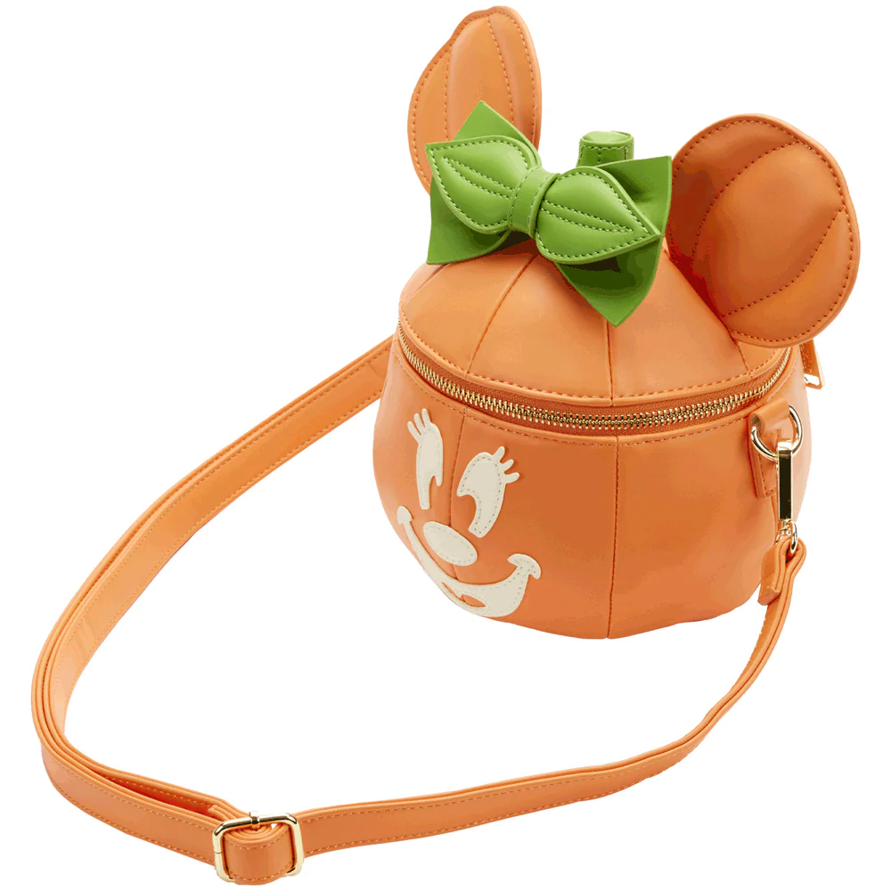 Loungefly x Disney Minnie Mouse Glow in the Dark Pumpkin Crossbody Bag - Image 2