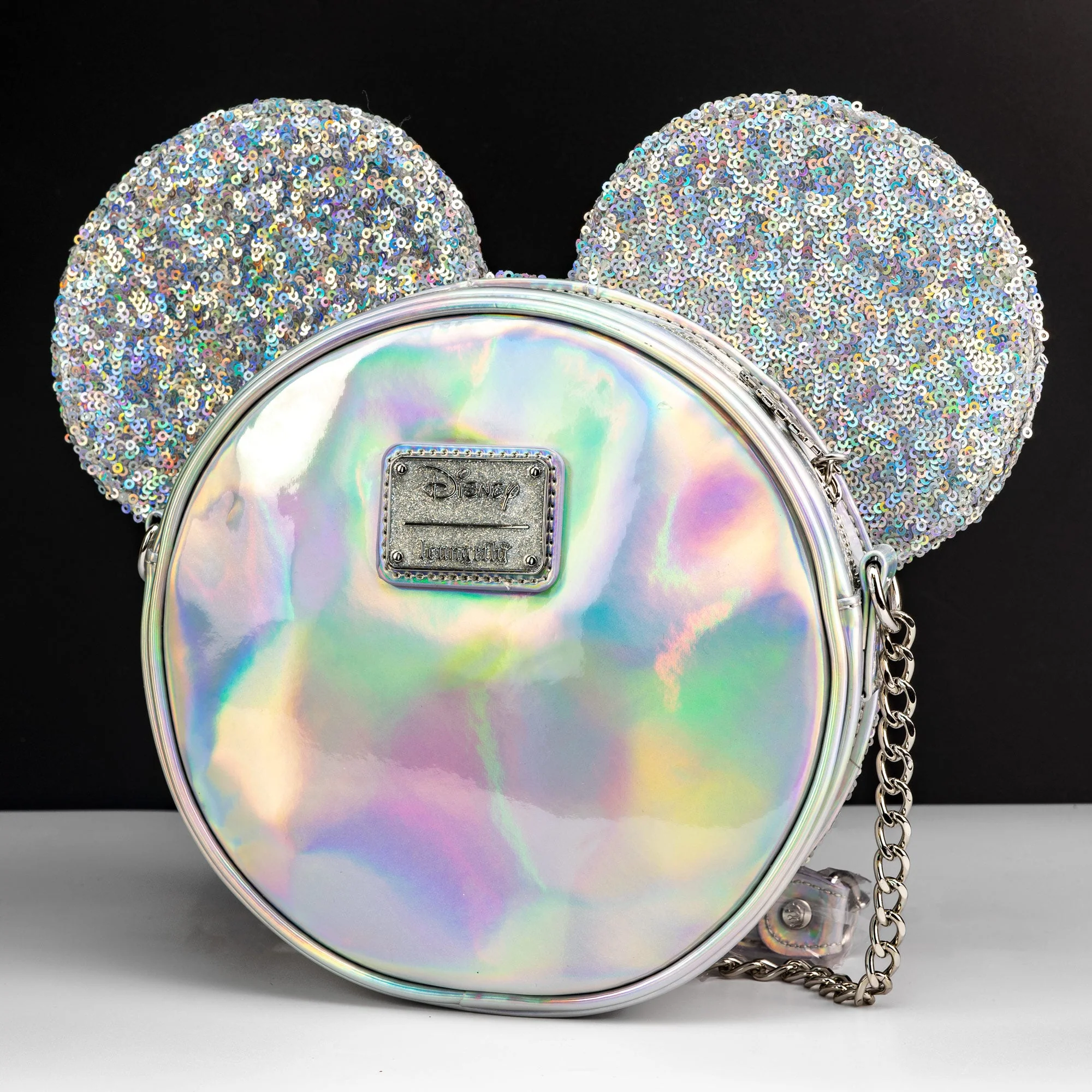 Loungefly x Disney Minnie Mouse Holographic Sequin Crossbody Bag - Image 2