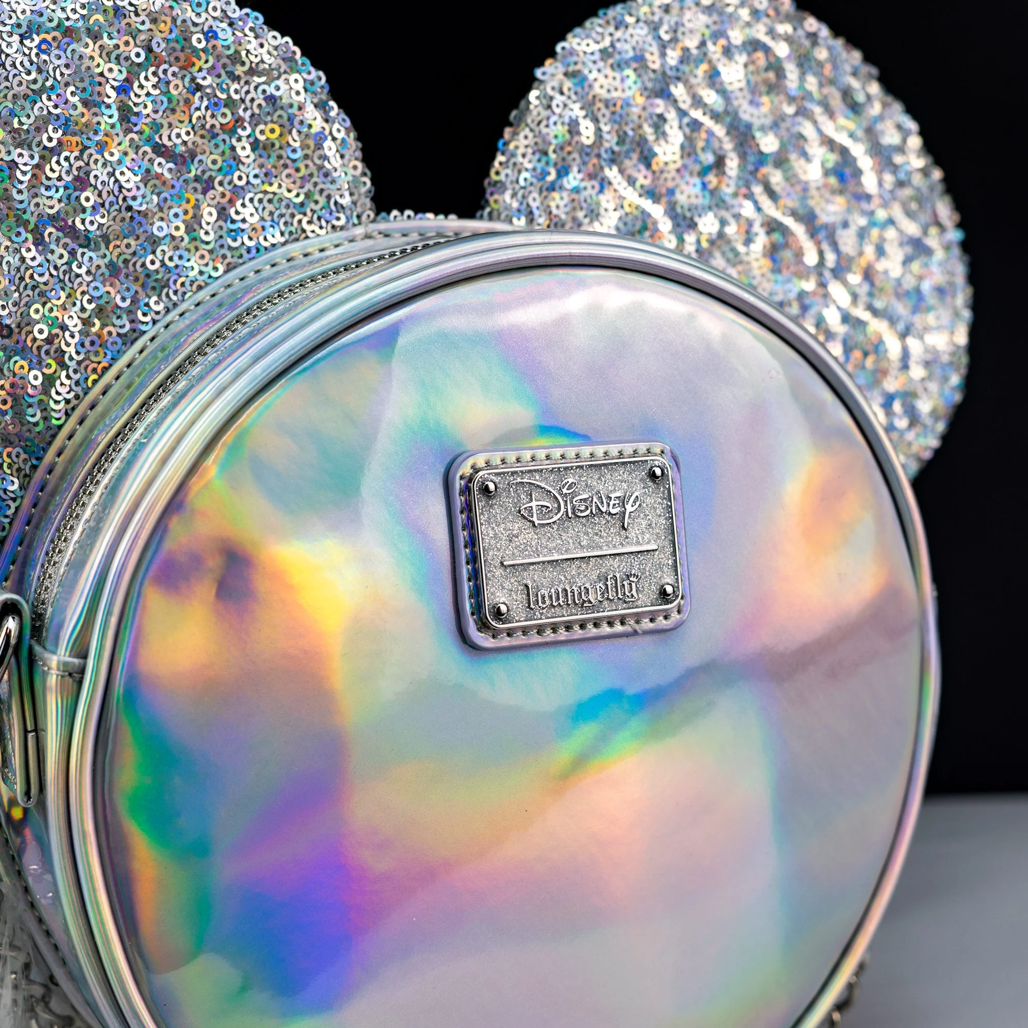 Loungefly x Disney Minnie Mouse Holographic Sequin Crossbody Bag - Image 3