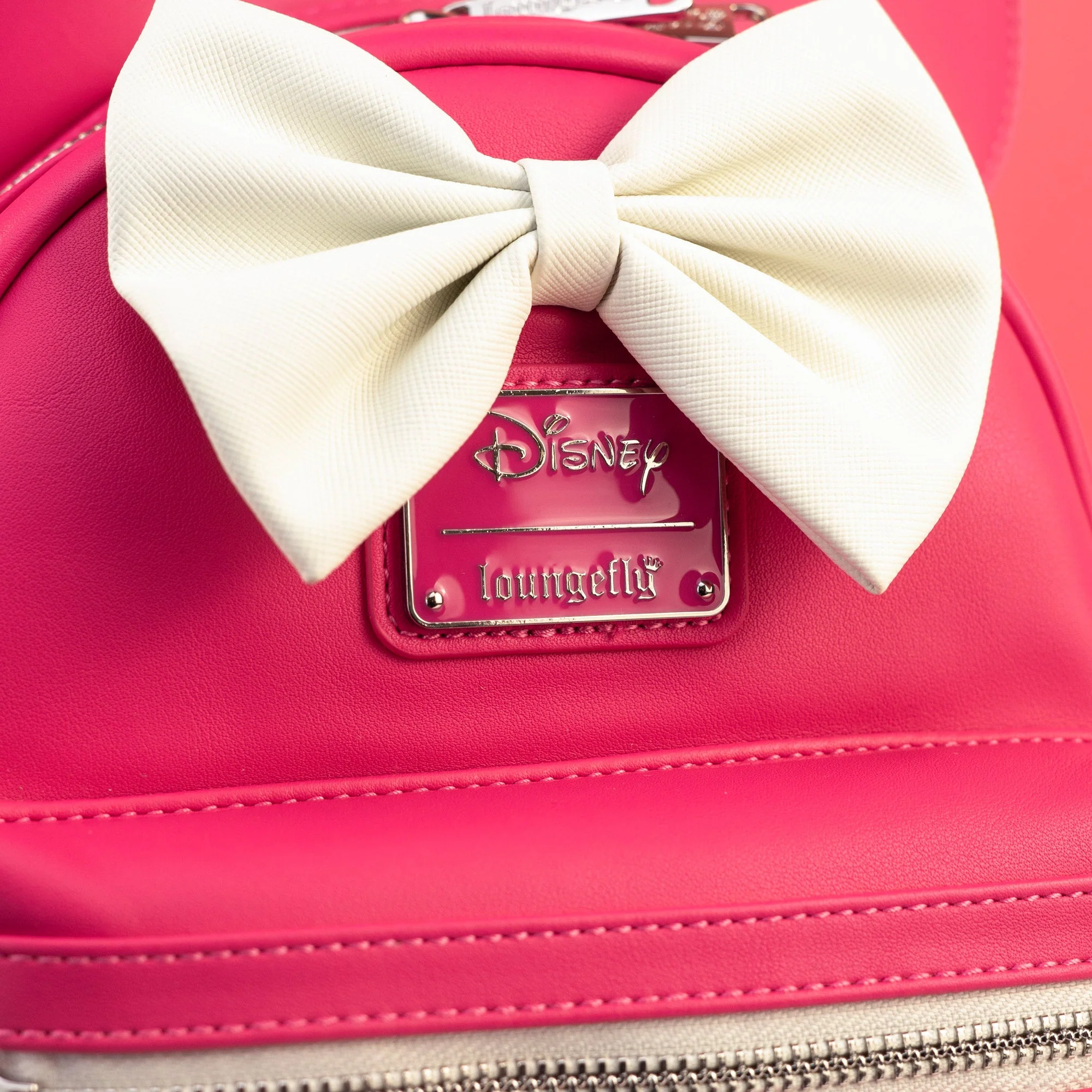 Loungefly x Disney Minnie Mouse Hot-Pink ‘Glowberry’ Quilted Mini Backpack - Image 4