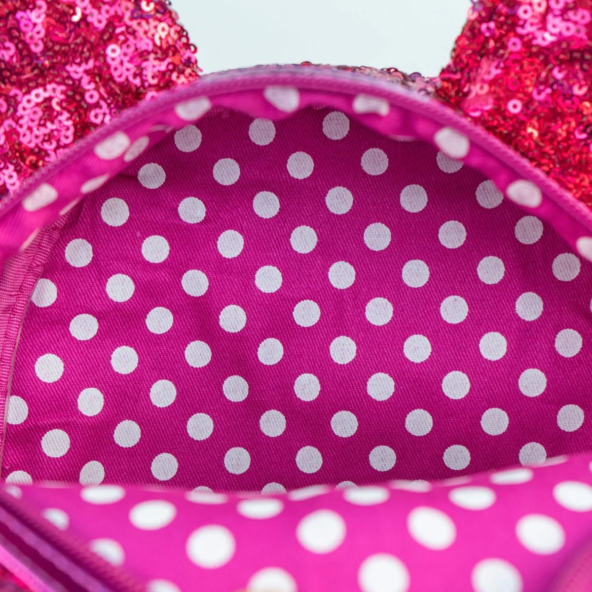 Loungefly x Disney Minnie Mouse Magenta Sequin Mini Backpack - Image 3