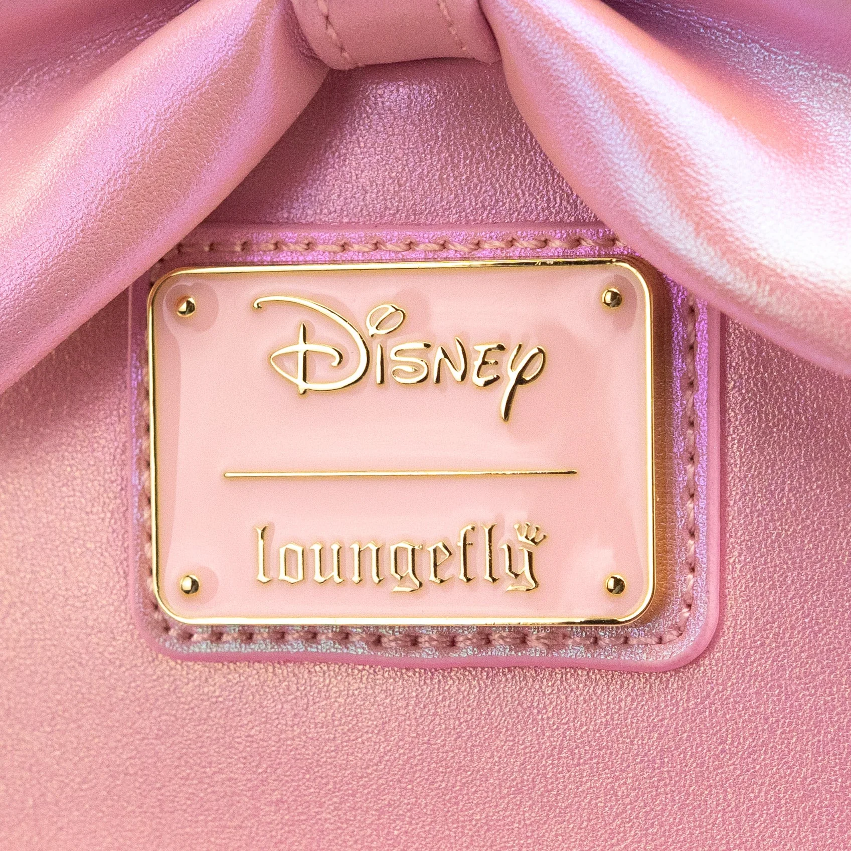 Loungefly x Disney Minnie Mouse Rose Iridescent Quilted Mini Backpack - Image 4