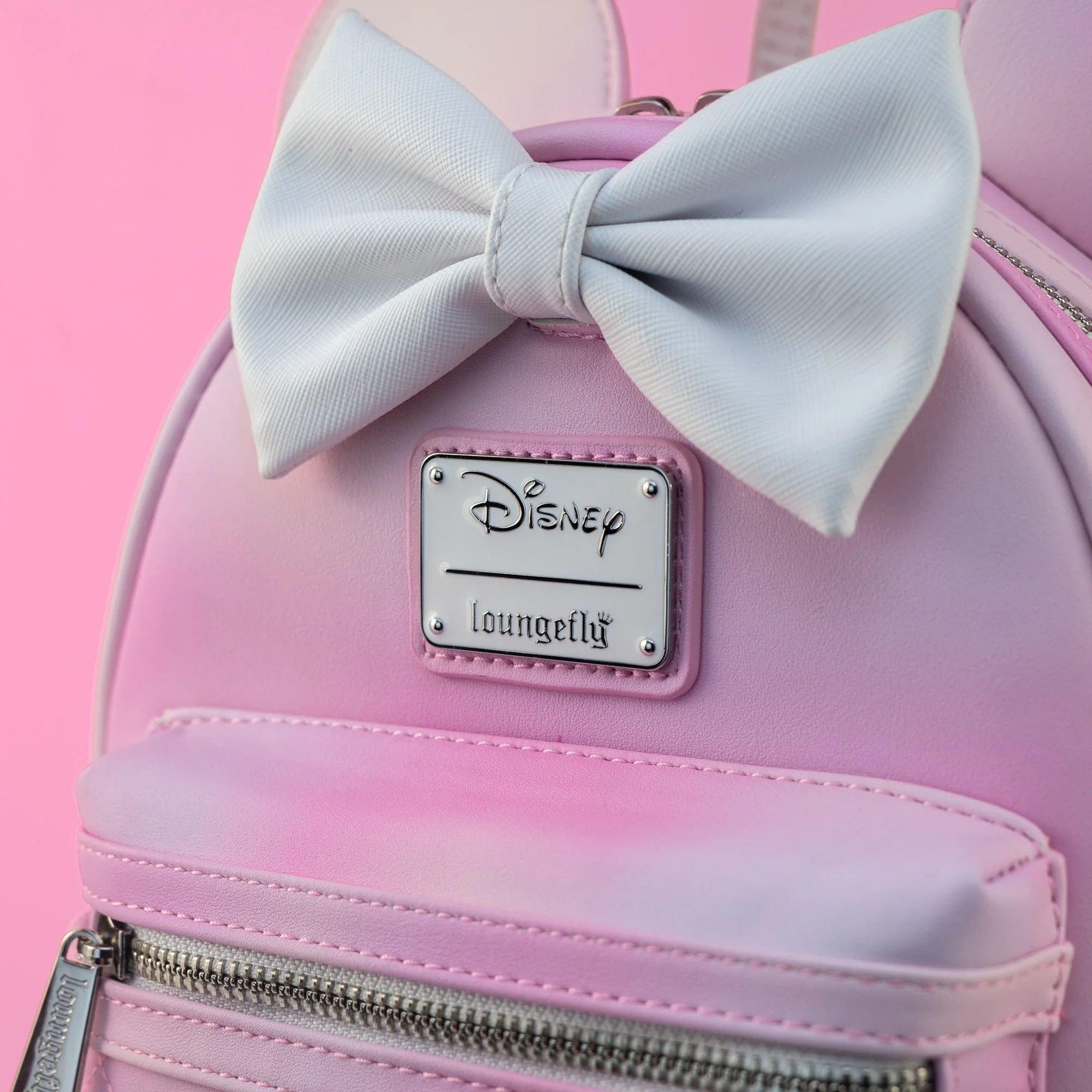 Loungefly x Disney Minnie Mouse Pink Ombre Quilted Mini Backpack - Image 2