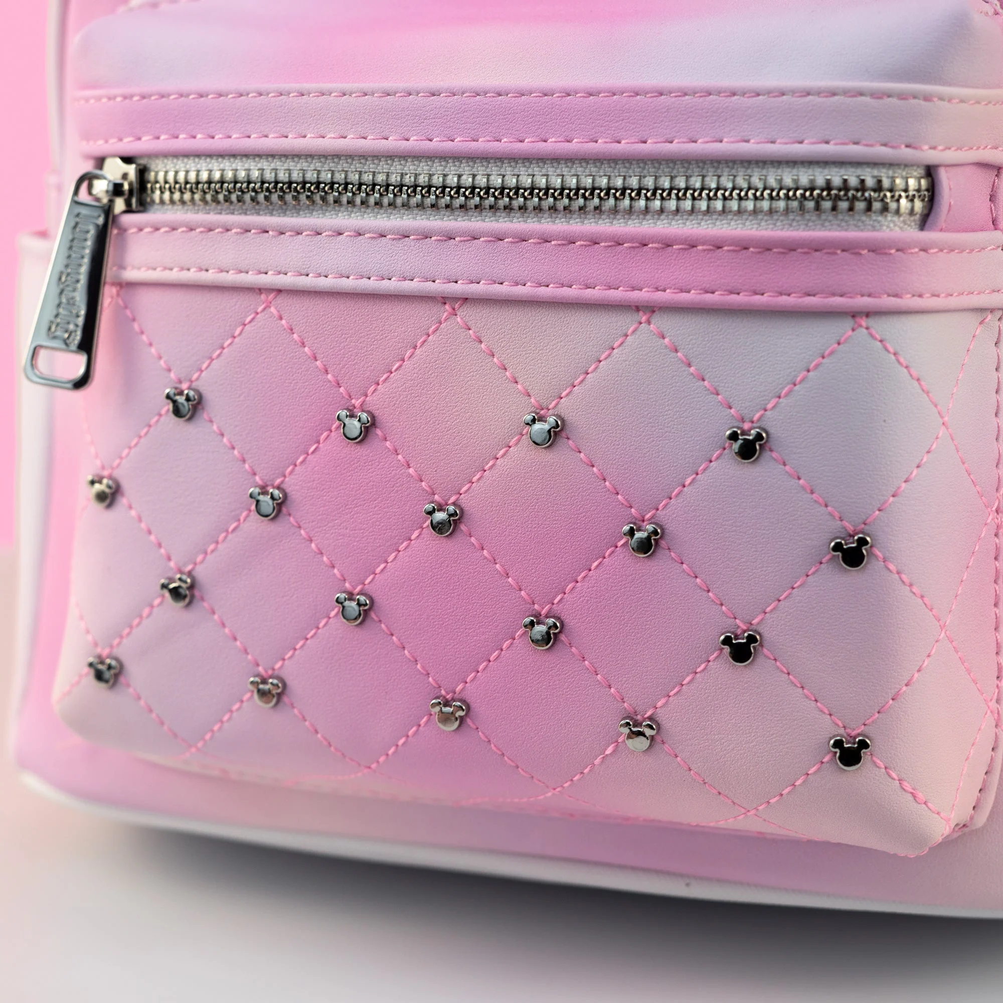 Loungefly x Disney Minnie Mouse Pink Ombre Quilted Mini Backpack - Image 3